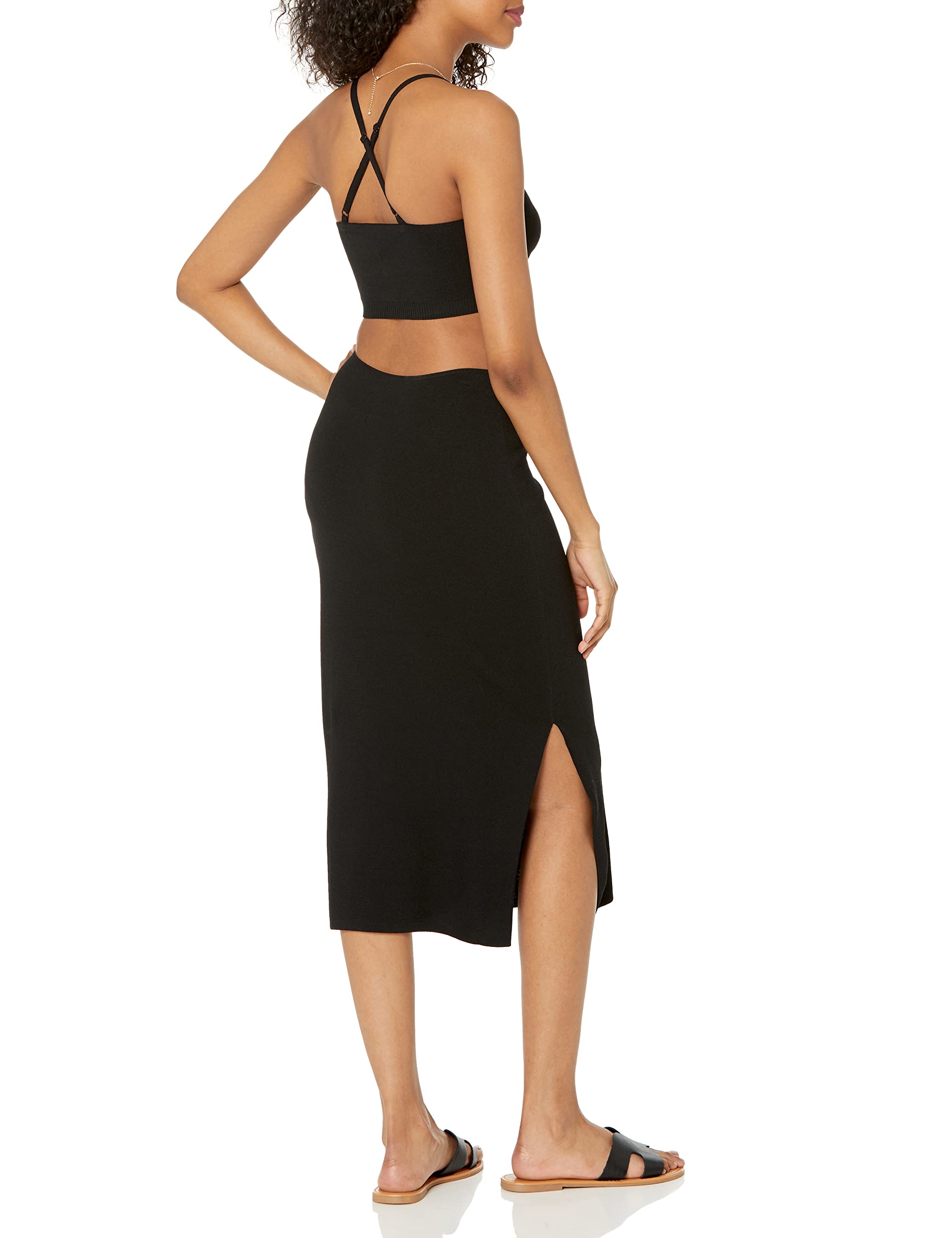 The Drop Women's Zuri Fitted Cut-Out One Shoulder Maxi Sweater Dress - Elegant & Cozy Knit Dress for Date Night, Holiday Parties & Winter Fashion