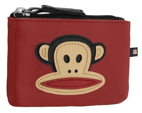 Paul Frank Julius The Monkey Faux Leather Crossbody Purse - Red Handbag for Women, Fashionable & Durable, Perfect for Daily Use, Work, and Casual Outings