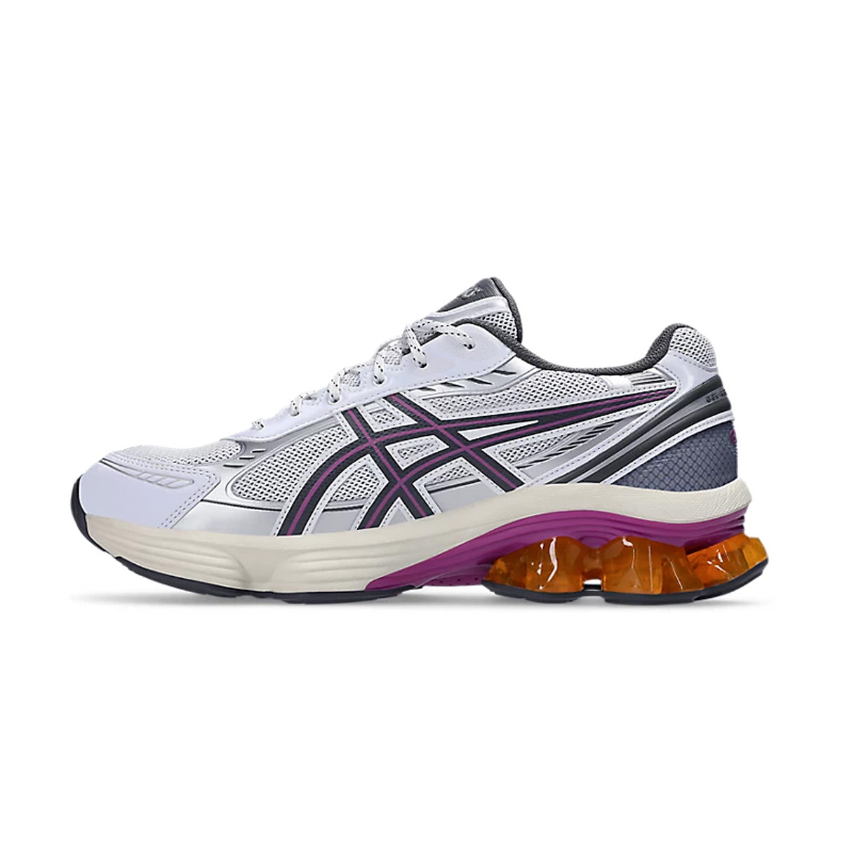 ASICS GEL-Kinetic Fluent Running Shoes for Men & Women - White Truffle/Grey - Lightweight Cushioned Sneakers for Jogging, Gym Workouts & Daily Wear