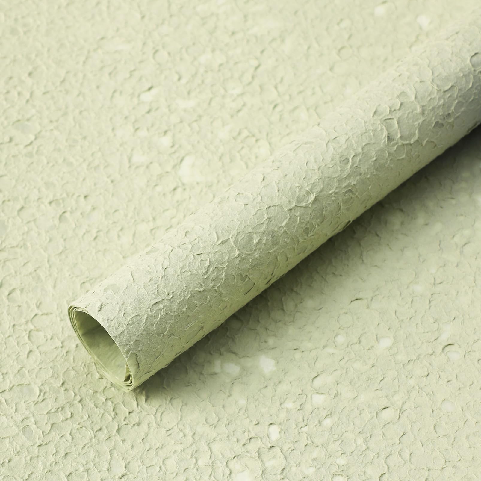Premium Handmade Waterproof Crepe Paper Floral Wrapping Paper - 5 Sheets (23.6x23.6 Inch) for Flower Bouquets, Gift Wrapping & Wedding Decorations - Florist Supplies in Green - Ideal for Fresh Flowers, DIY Crafts & Party Decor