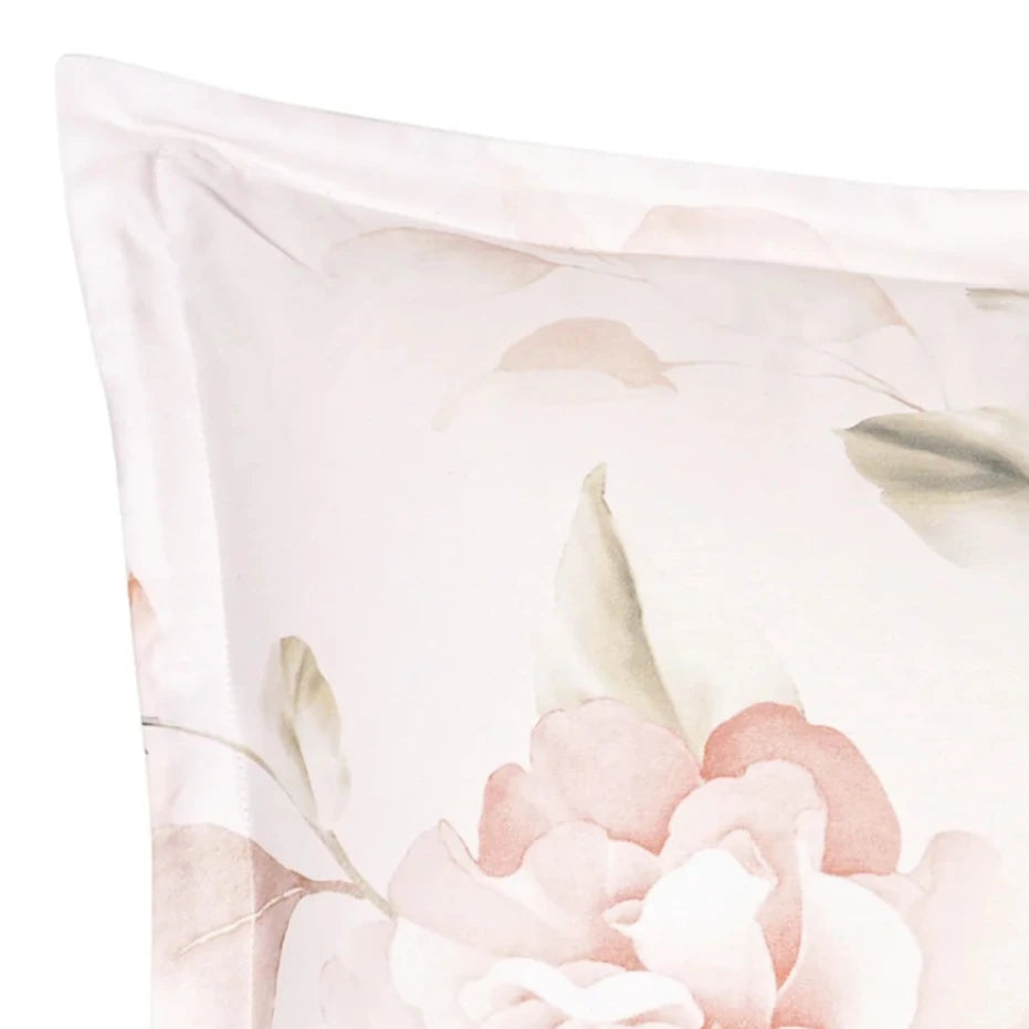 Layla Peach European Pillowcase by Bianca - Premium Cotton Luxury Bedding for Master Bedroom & Guest Room Decor