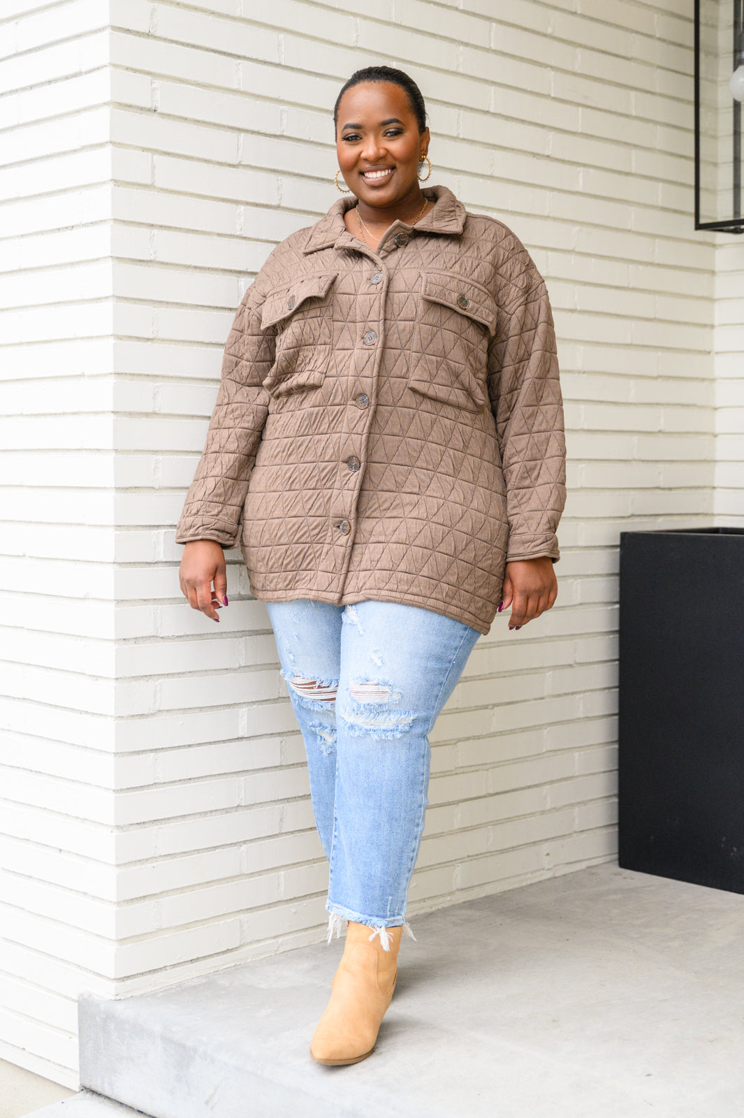 Coming Back Home Jacket in Mocha - Cozy Fleece Lined Hooded Jacket for Women & Men | Perfect for Outdoor Activities, Travel & Casual Wear