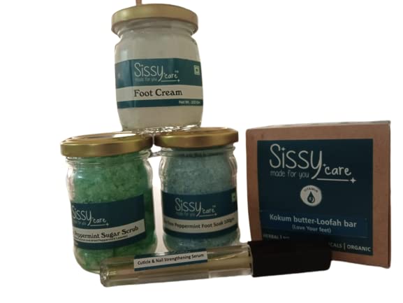 **Professional 5-Piece Pedicure Kit with Kokum Bar, Tea Tree Foot Soak, Sugar Scrub, Cream & Nail Oil – At-Home Spa Treatment for Soft, Healthy Feet**    *(Perfect for Relaxation, Self-Care, Gifts & Salon-Quality Foot Care at Home)*