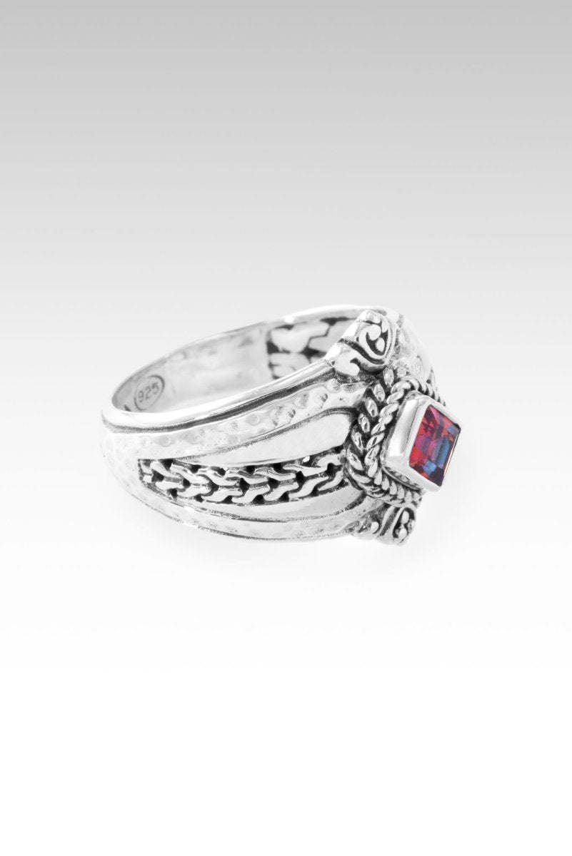 Benevolence II Ring™ - Genuine Mystic Topaz Gemstone Ring for Women | Elegant Jewelry Gift for Anniversary, Engagement & Special Occasions