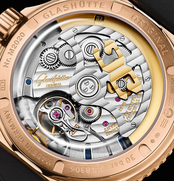 Glashutte Original Spezialist SeaQ Panorama Date Red Gold Men's Luxury Dive Watch - Perfect for Water Sports, Formal Events & Collector's Display