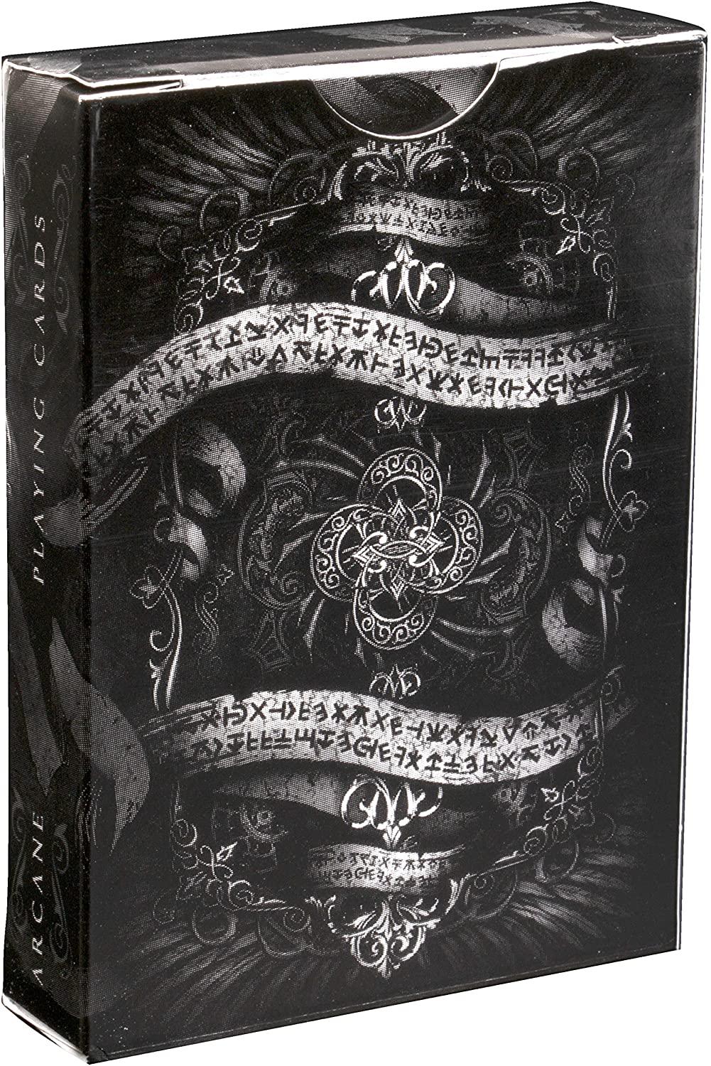 Black Arcane Playing Cards - Premium Gothic Style Deck for Magic Tricks, Poker & Cardistry | Perfect for Game Nights, Collectors & Performers