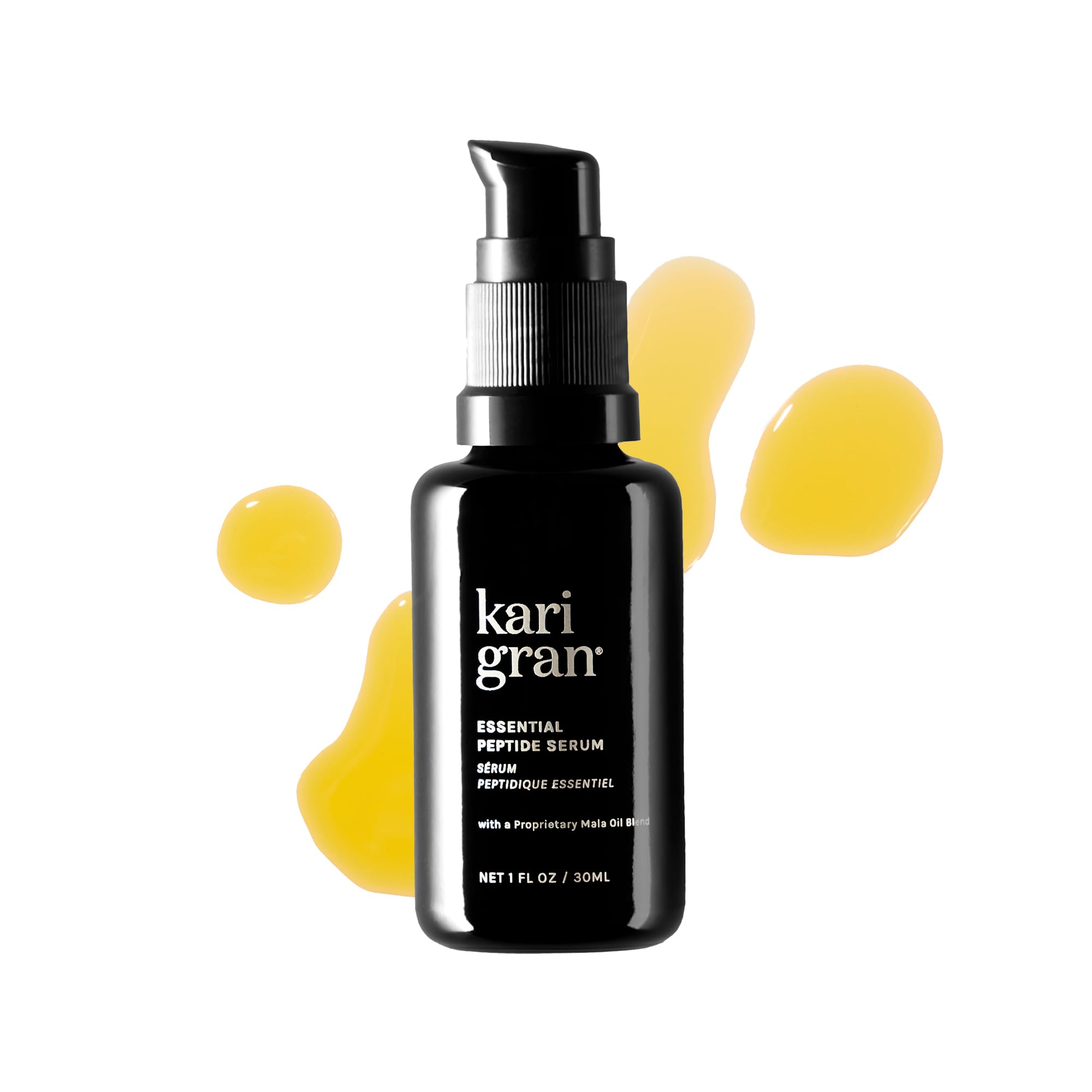 Kari Gran Essential Peptide Serum - Anti-Aging Face Serum with Matrixyl 3000 & 15 Natural Plant Oils (30ml) | Hydrating & Wrinkle-Reducing Treatment for Mature Skin | Day & Night Skincare Routine