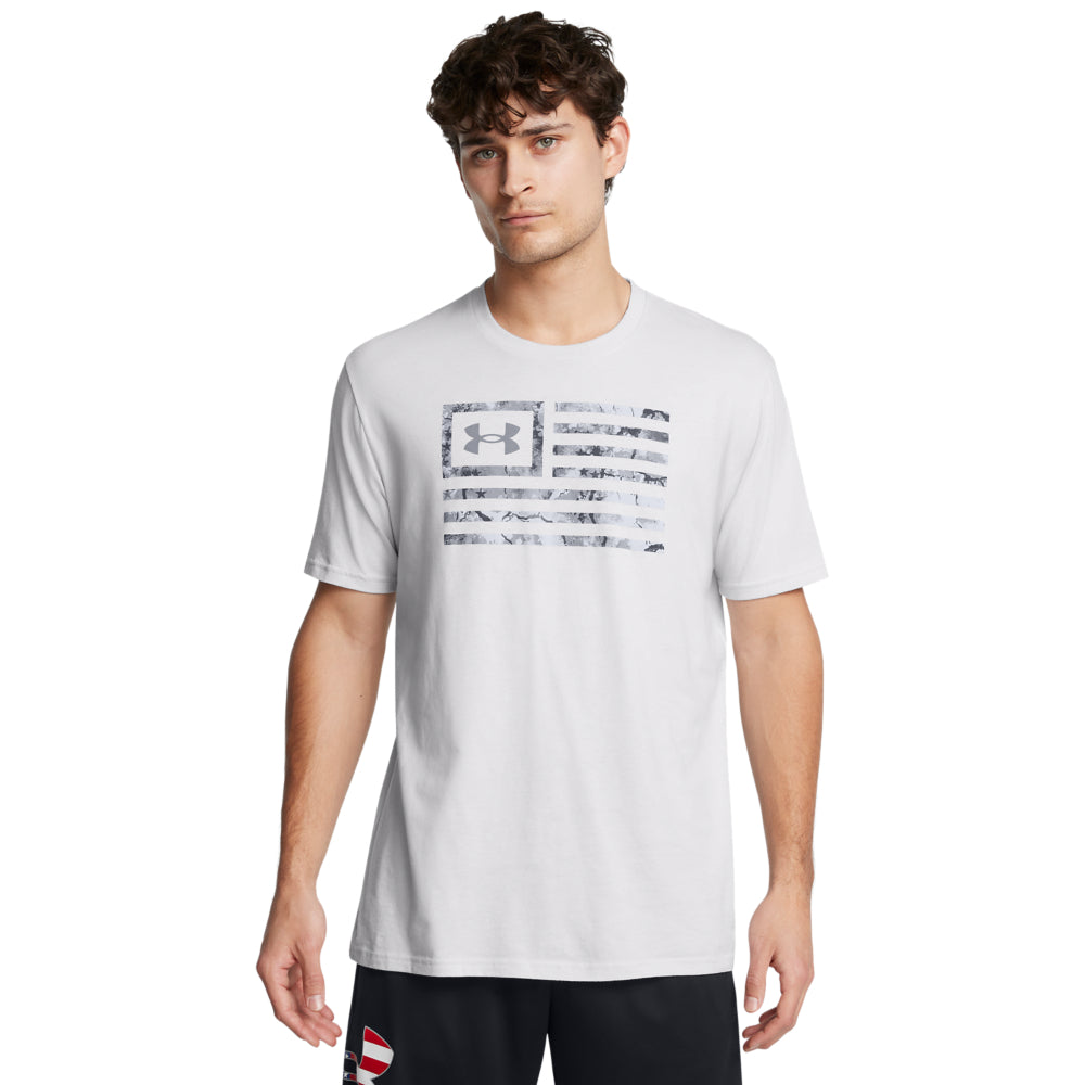 Men's Under Armour Freedom Flag Printed T-Shirt - Patriotic Graphic Tee for Casual Wear, Gym & Outdoor Activities