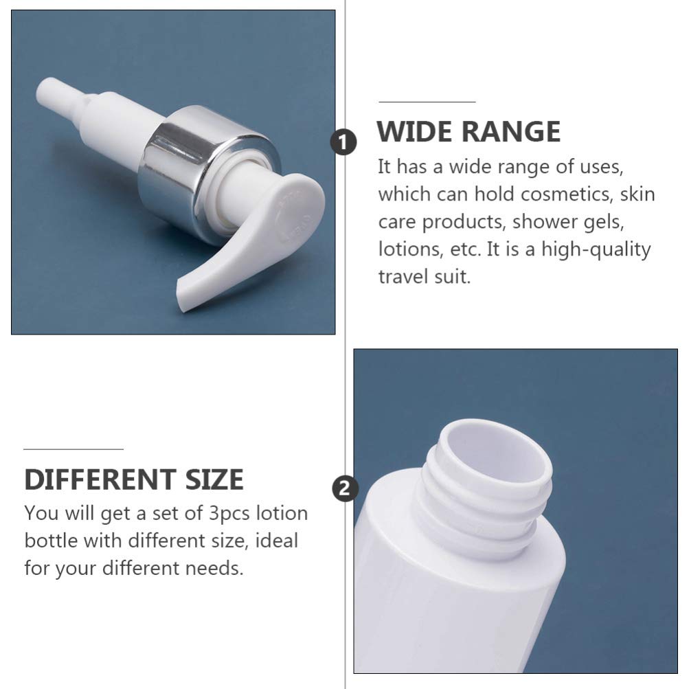 **Cabilock 3-Pack Refillable Squeeze Bottles for Shampoo, Lotion & Toiletries – Travel-Friendly Empty Pump Bottles for Portable Storage (Ideal for Gym, Travel & Home Use)**
