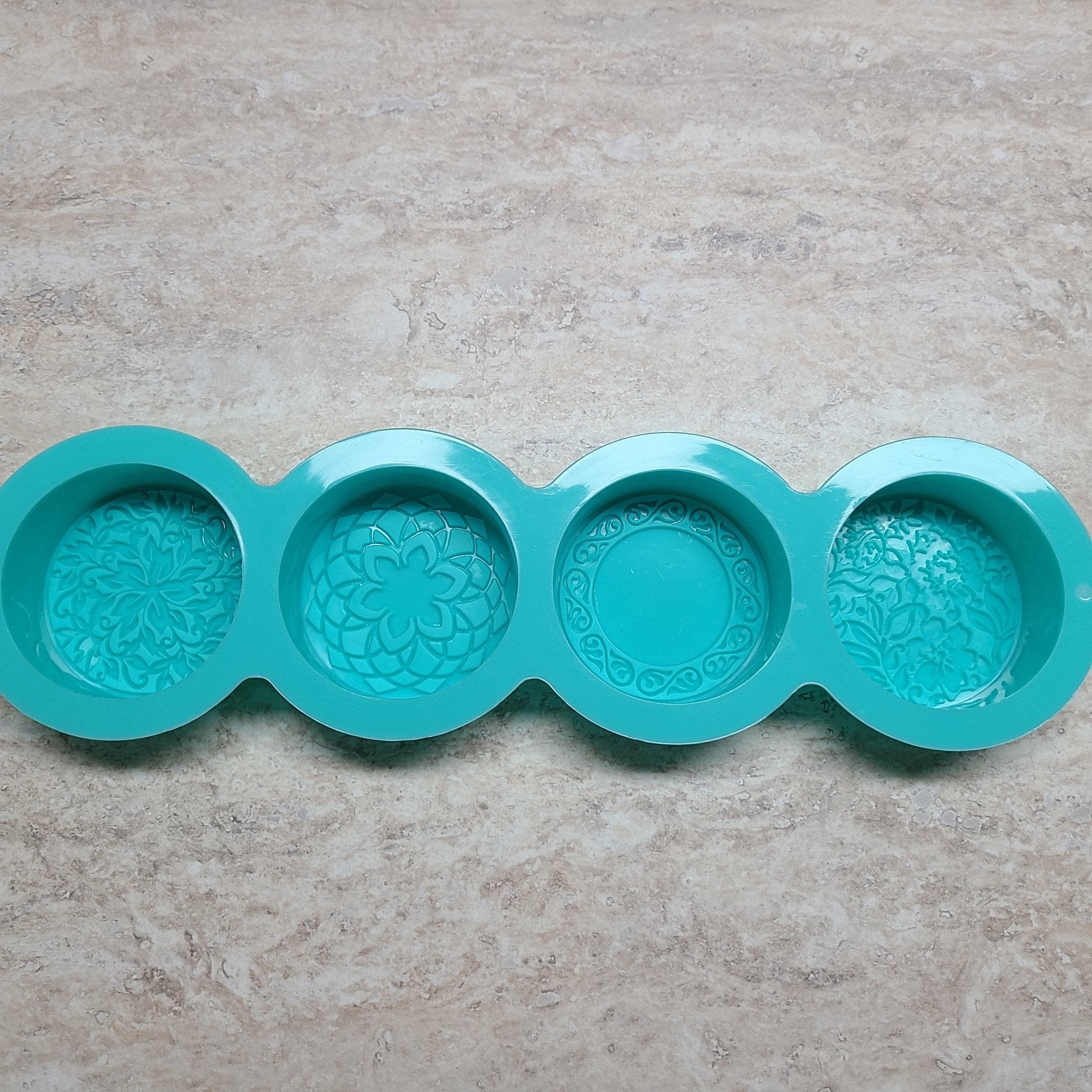 4-Cavity Silicone Soap Mold for DIY Handmade Soap Making - Perfect for Bath Bombs, Candles, Resin Crafts & Home Decor