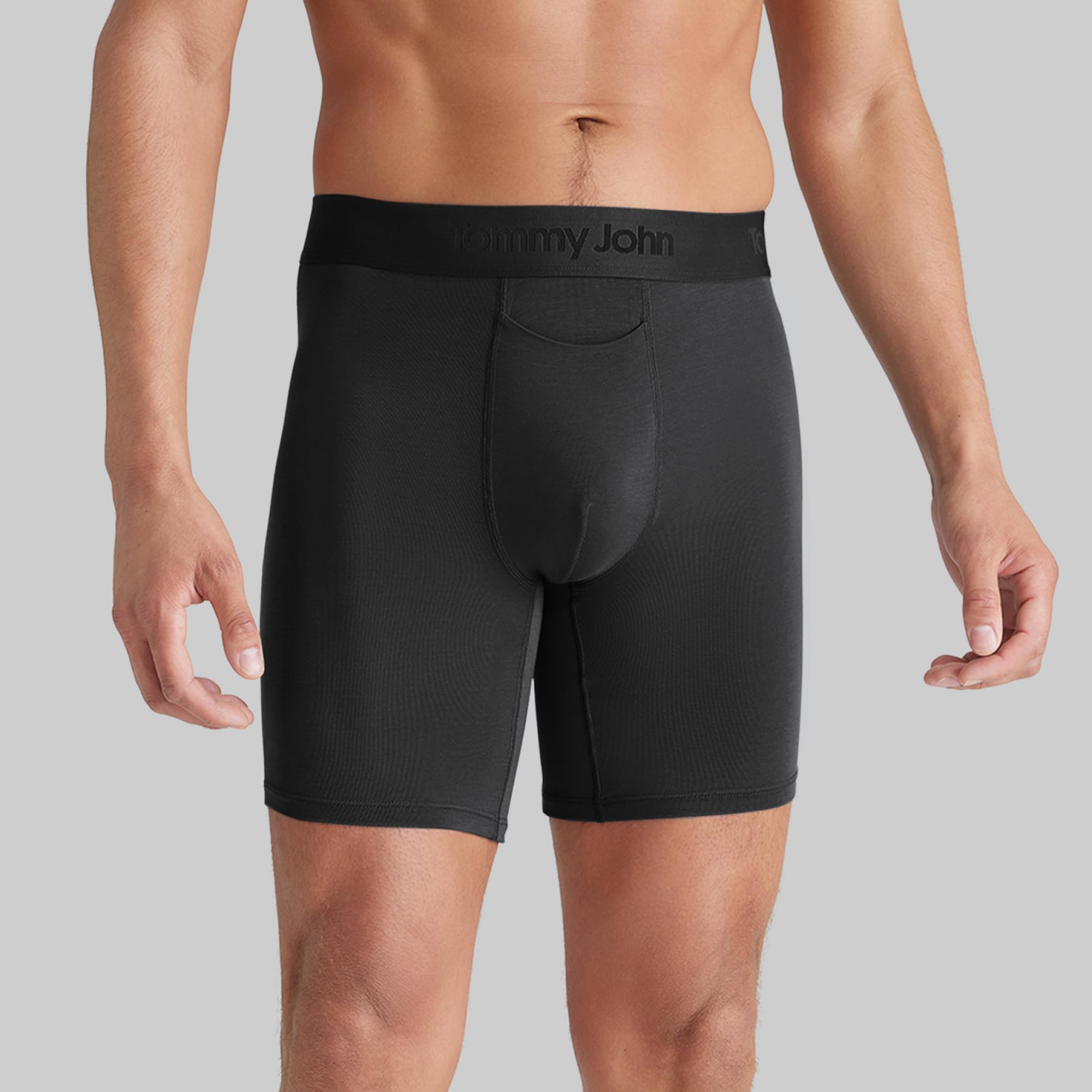 Tommy John Men's Mid-Length Boxer Briefs - Ultra-Soft Second Skin Fabric - 6
