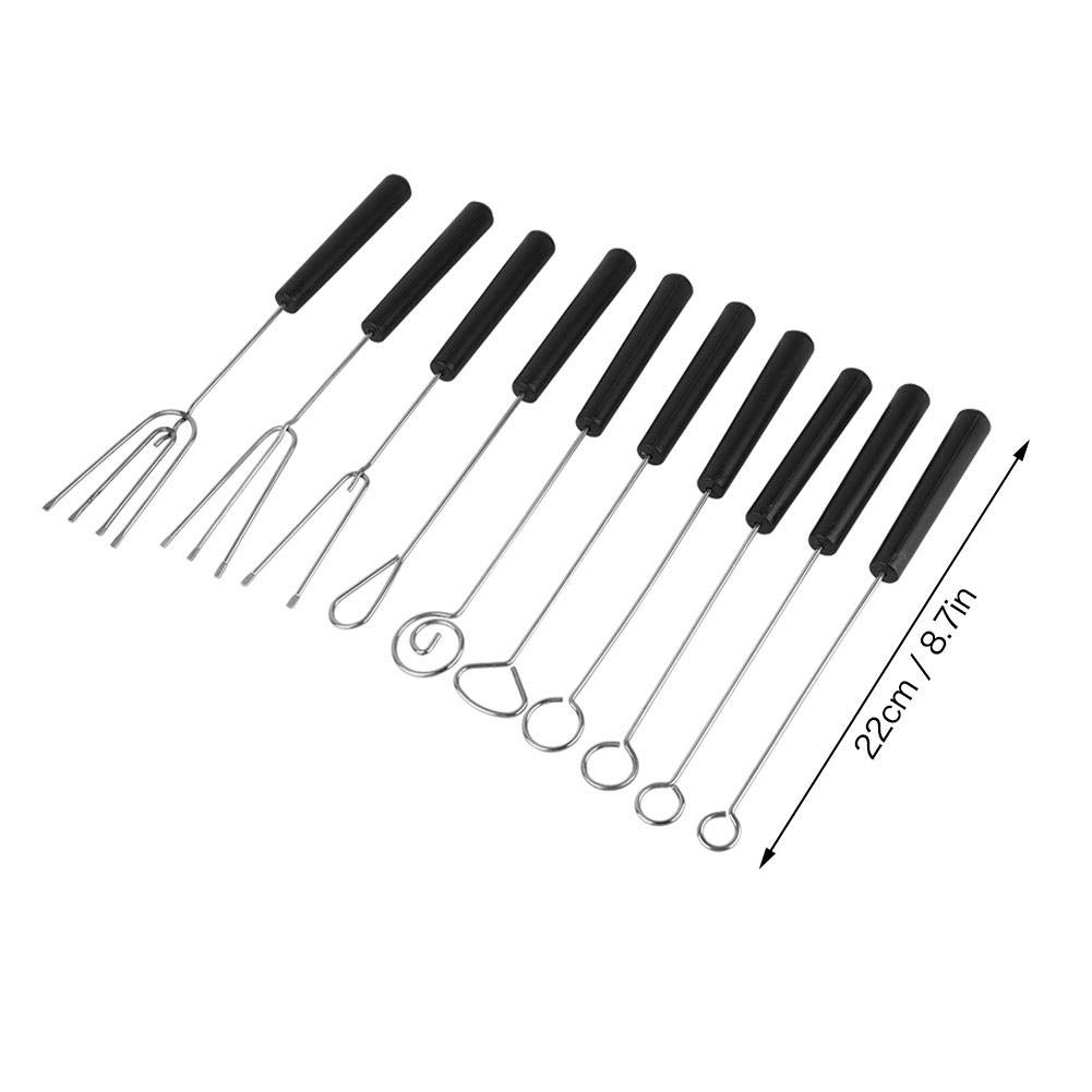 10Pcs Stainless Steel Chocolate Dipping Forks - Professional Baking Tools for DIY Desserts, Candy Making & Cake Decorating - Perfect for Parties, Weddings & Home Baking