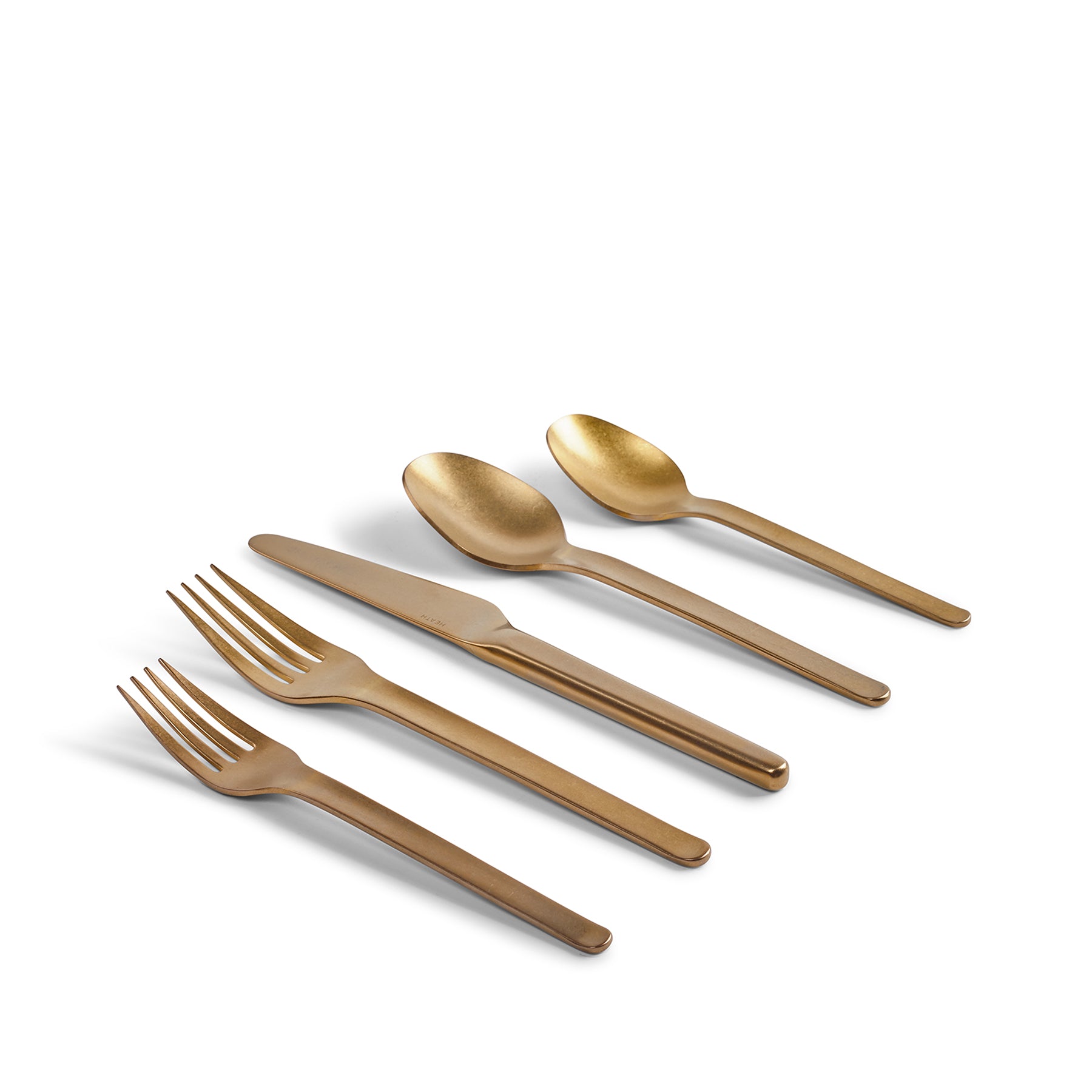 Premium Muir Flatware Set - 5 Piece Amber Stainless Steel Cutlery for Elegant Dining & Gifts | Perfect for Dinner Parties, Weddings & Home Decor
