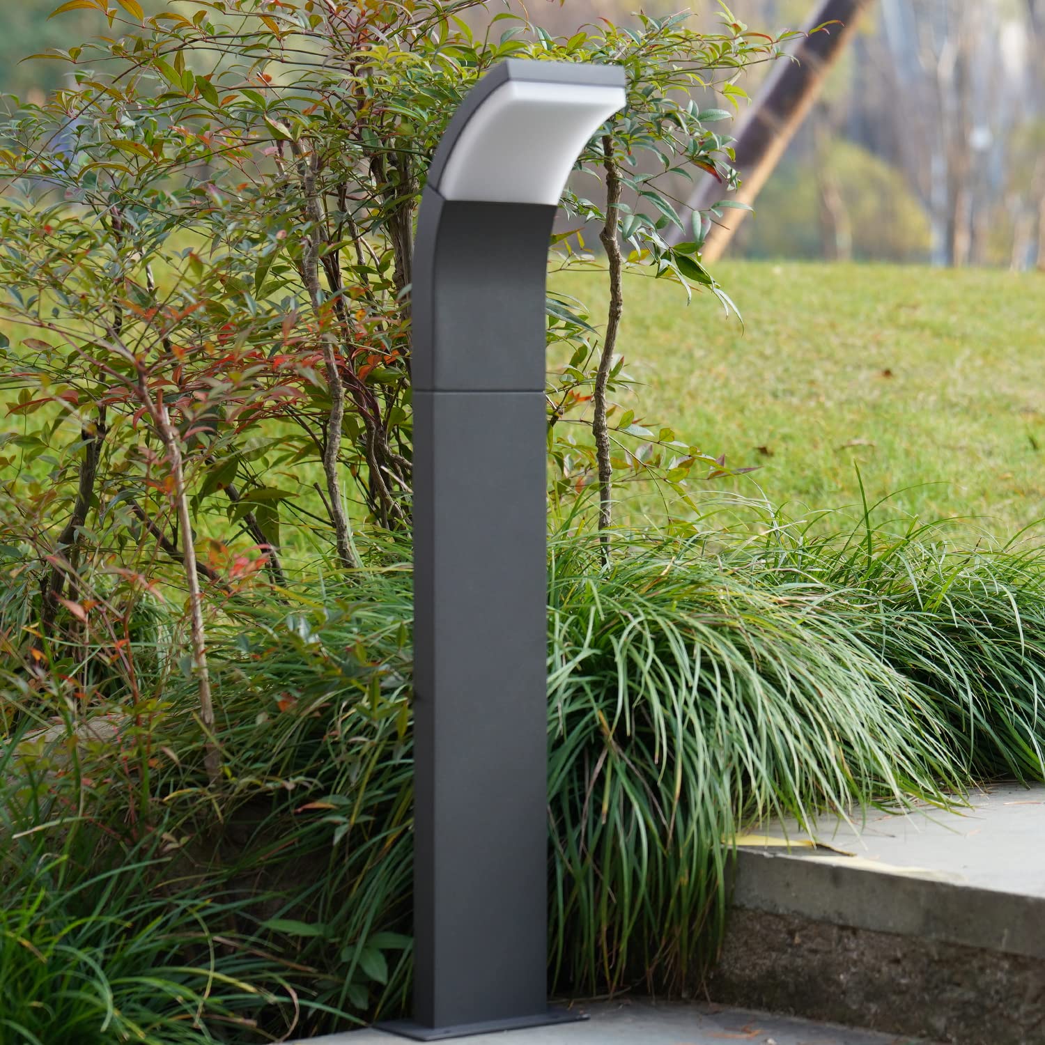 Modern European Design LED Pathway Lights - 7W 480Lm Waterproof IP54 Aluminum Garden Lighting for Walkway, Patio, Yard (23.6In 120V) - Perfect for Landscape, Driveway, and Outdoor Decoration