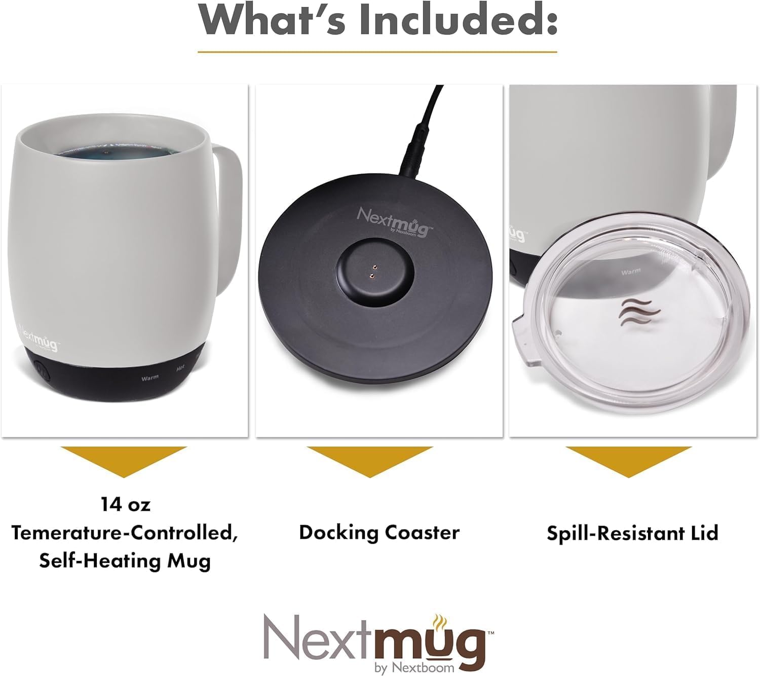 Nextmug - Smart Temperature-Controlled Self-Heating Coffee Mug with App Control - 14oz Insulated Travel Mug (Violet) - Perfect for Office, Commuting & Outdoor Adventures