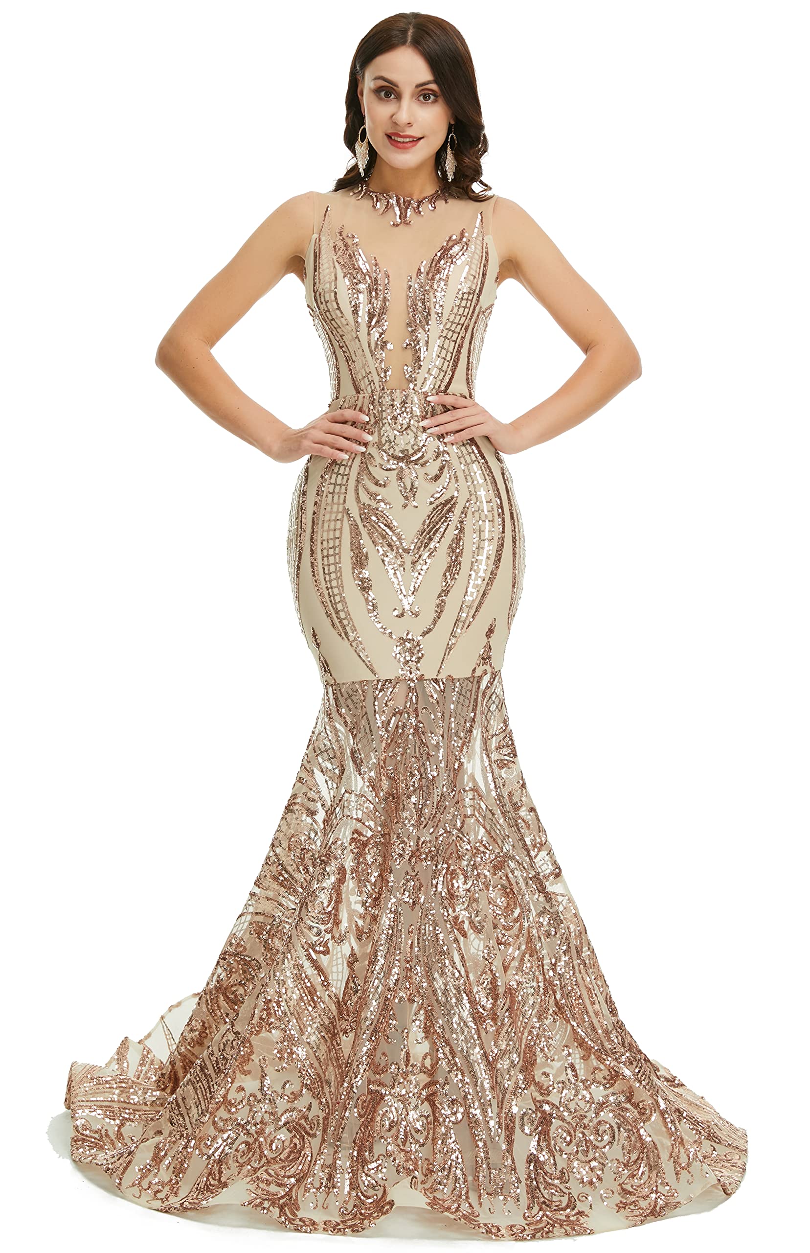 Elegant Sequin Sleeveless Mermaid Prom Dress for Celebrity Gala & Formal Evening Events - Perfect for Homecoming, Pageants, and Special Occasions