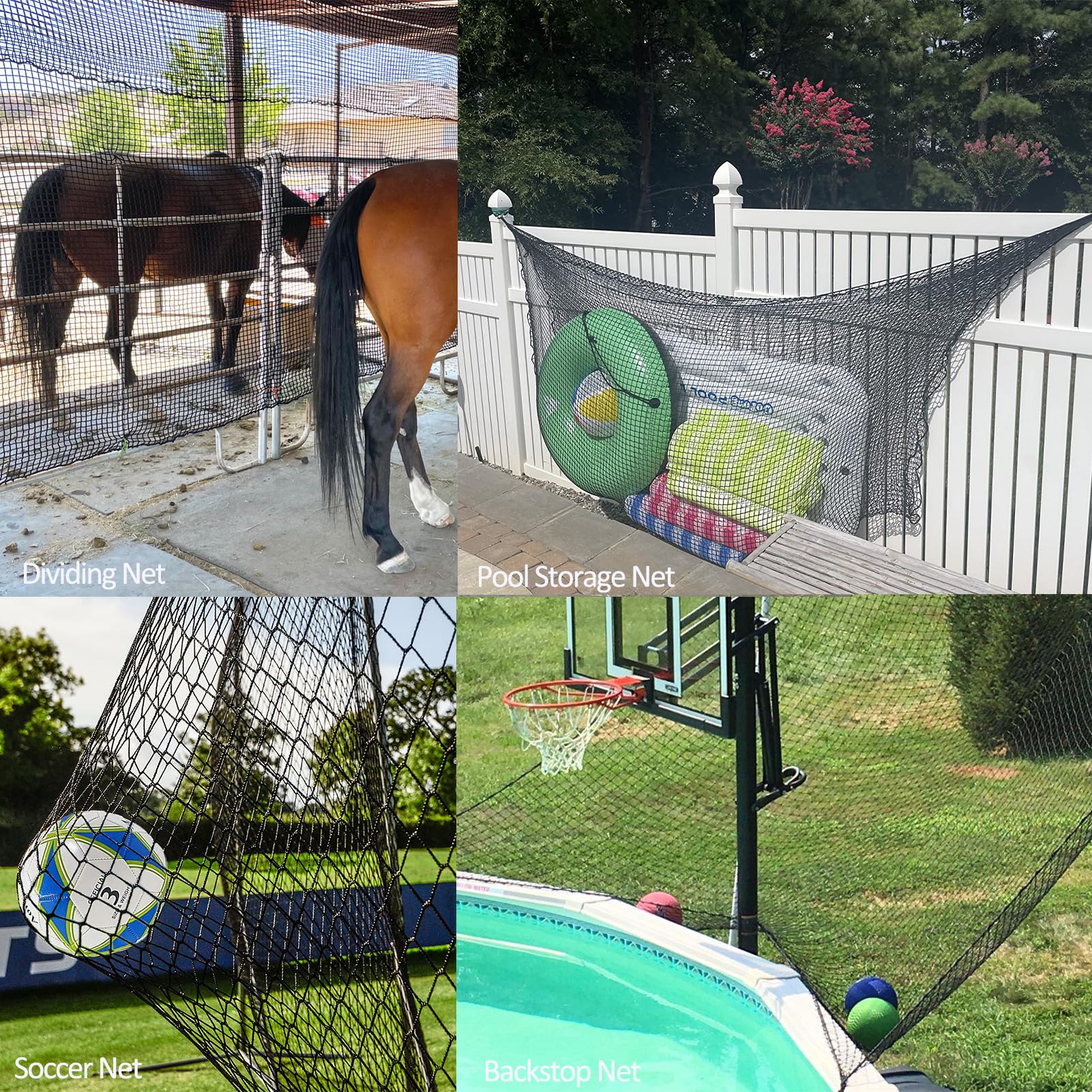 Aoneky Premium Golf Practice Barrier Net - Heavy Duty 10x10ft/10x15ft/10x20ft/15x15ft Golf Hitting Net for Driving Range & Backyard Training - Impact Resistant Ball Containment Netting for Indoor/Outdoor Use