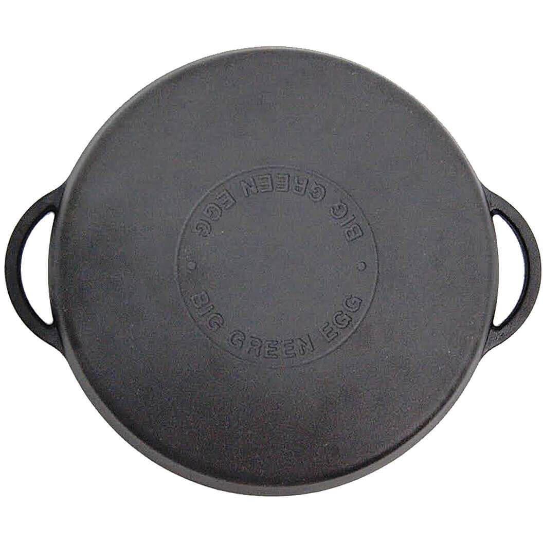 Big Green Egg 14 Inch Cast Iron Skillet - Premium Pre-Seasoned Grill Pan for Outdoor Cooking, Camping & BBQ - Perfect for Steaks, Burgers & Vegetables (Model 118233)