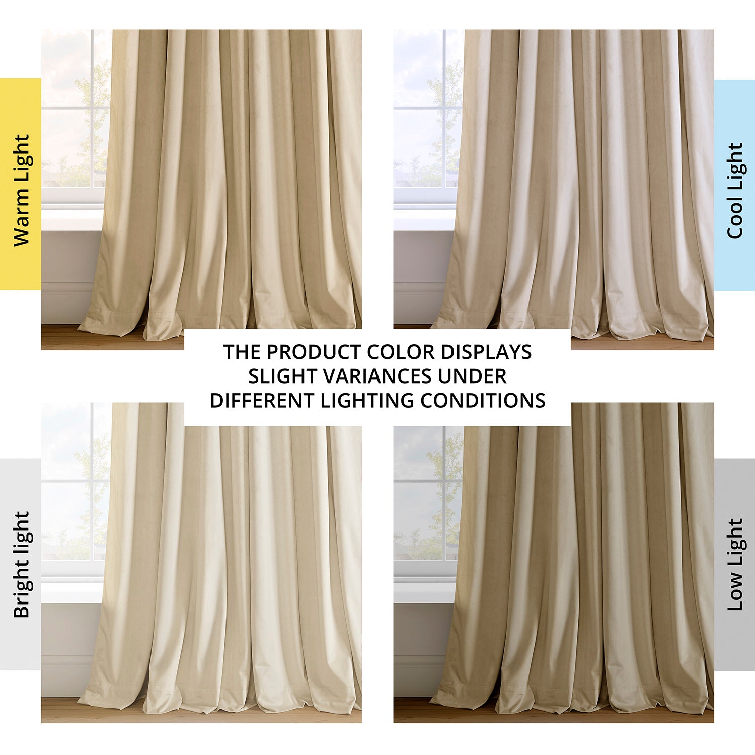 Extra Wide Blackout Curtains for Bedroom - Soft Velvet Thermal Insulated Drapes, Noise Reducing & Light Blocking, Neutral Ground Signature Collection (84x96 Inch) - Perfect for Home Theater, Nursery & Shift Workers