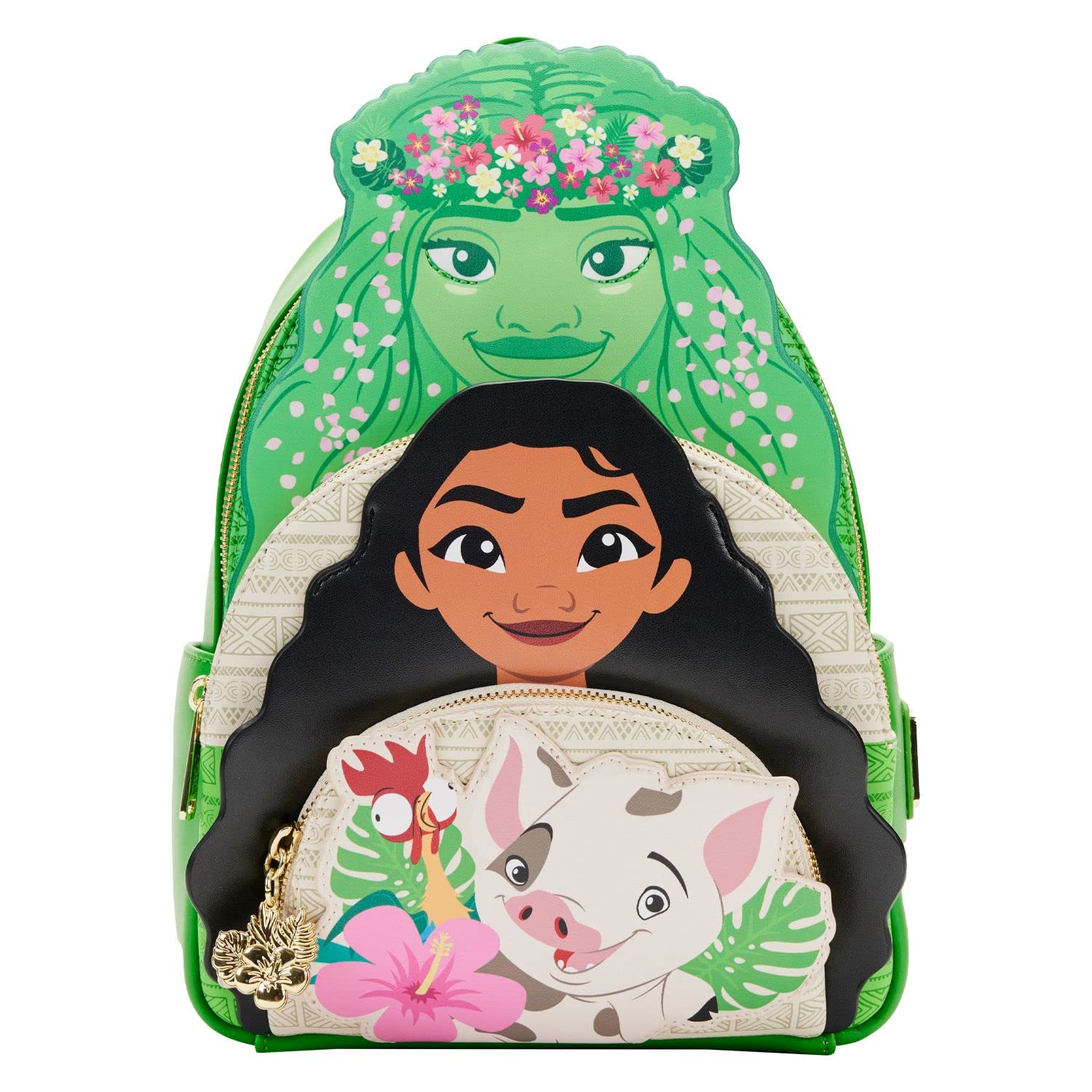 Disney Moana & Friends Trio Women's Mini Backpack Purse - Double Strap Shoulder Bag for Cosplay, Theme Parks & Daily Use