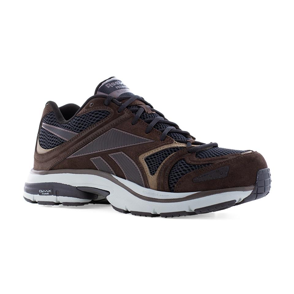 Premier Road Plus VI Athletic Composite Toe Work Shoes for Men - Brown/Black Safety Shoes for Construction, Warehouse & Outdoor Work