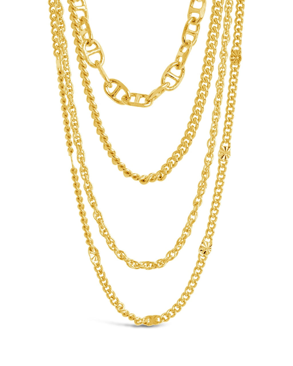 Layered Chain Necklace for Women - Trendy Gold & Silver Lulu Necklace - Elegant Layered Pendant Jewelry for Everyday Wear, Parties & Gifts