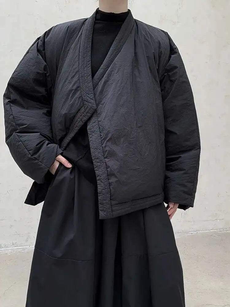 Black Oversized Short Down Jacket for Women - Long Batwing Sleeve Warm Winter Parka | Fashionable Autumn Winter Coat 2025 (Style 1DH8387) | Perfect for Cold Weather, Daily Commute & Street Style