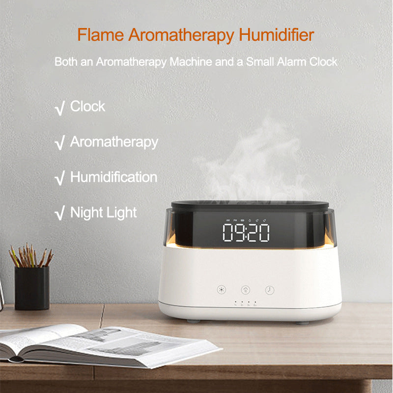 5-in-1 Multifunctional Alarm Clock with LED Display, Bluetooth Speaker, Wireless Charger & Essential Oil Diffuser - Perfect for Bedroom, Office, Travel and Gift Giving