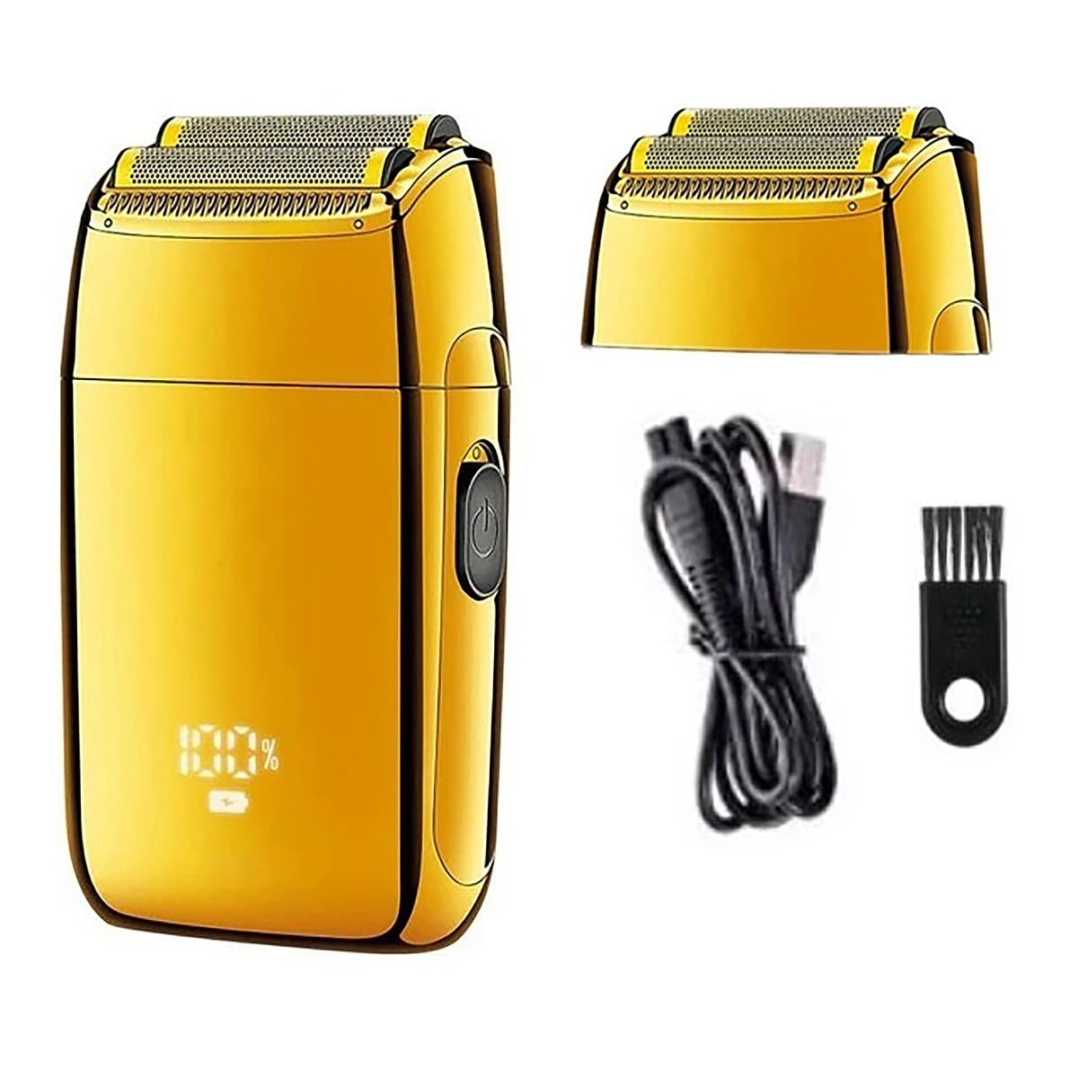 Premium Rechargeable Electric Shaver for Men - 3D Rotary Beard Trimmer & Bald Head Shaving Machine with Extra Foil & Travel Case - Perfect for Home, Travel & Gym Use