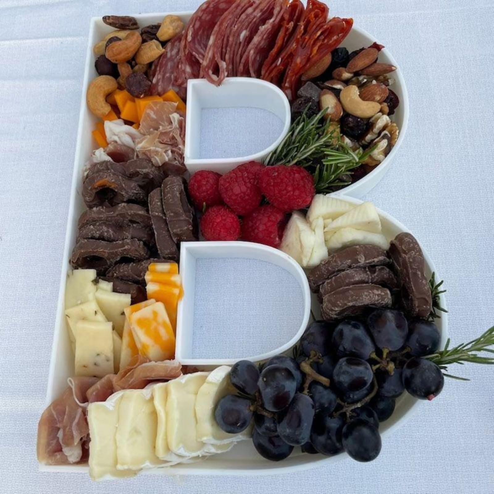 Premium Reusable Letter Box Tray Display - Perfect for Candy, Snacks, Deli Foods & Party Treats | Elegant Buffet Serving & Dessert Table Decoration for Weddings, Birthdays & Events