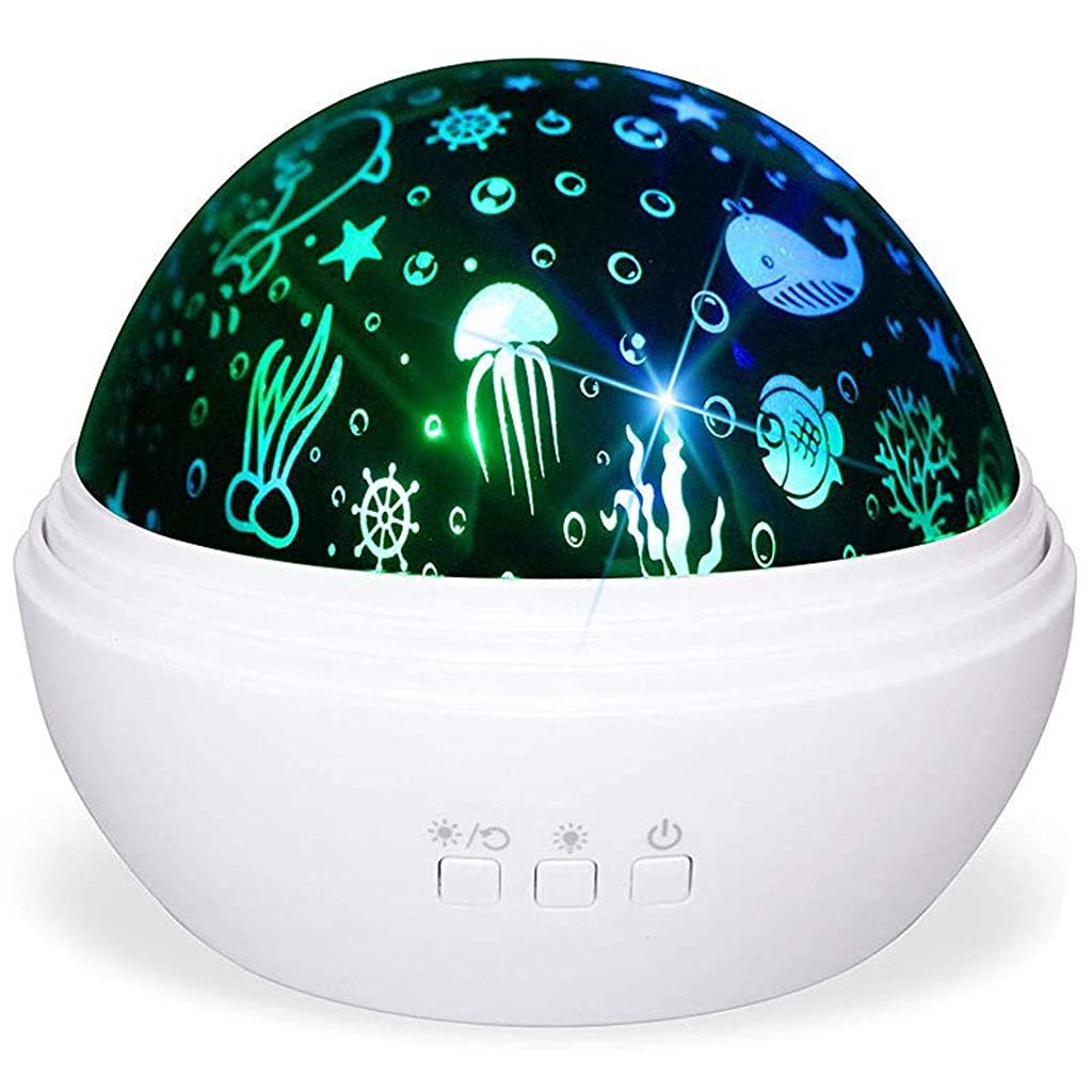Galaxy Star Projector Night Light - Rotating Ocean Animal & Moon Projection for Kids & Adults | Bedroom, Nursery, Party, Relaxation, Romantic Mood Lighting