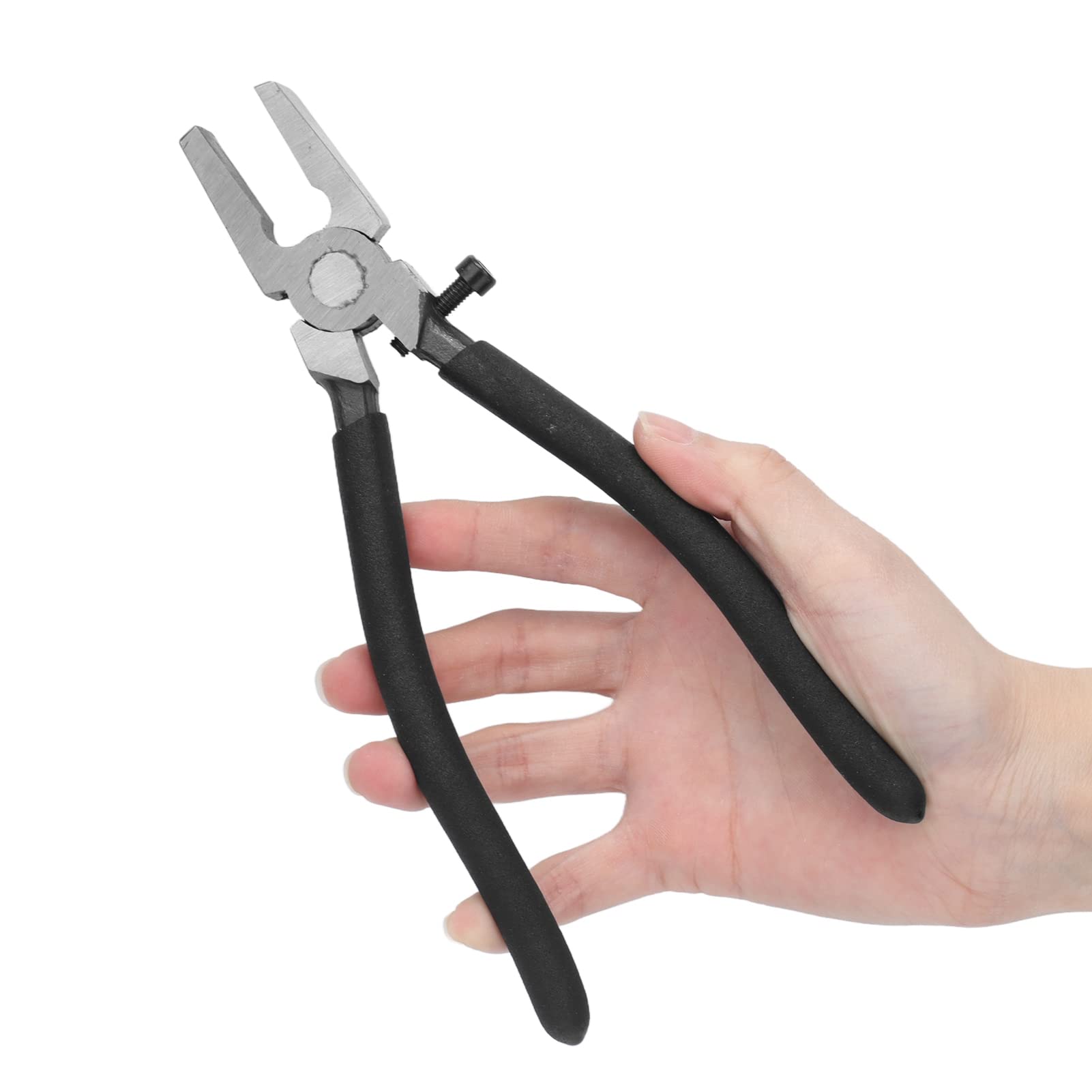 **Heavy Duty Crimping Pliers - Adjustable Glass Splitting & Ceramic Trimming Tool with Rubber Handle - Perfect for DIY, Jewelry Making & Craft Projects**