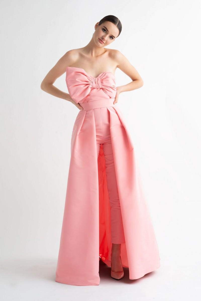 Honeydress Women's Sweetheart Satin Prom Dress with Detachable Skirt - Elegant Evening Gown in Pale Blue for Homecoming, Wedding Guest & Formal Events