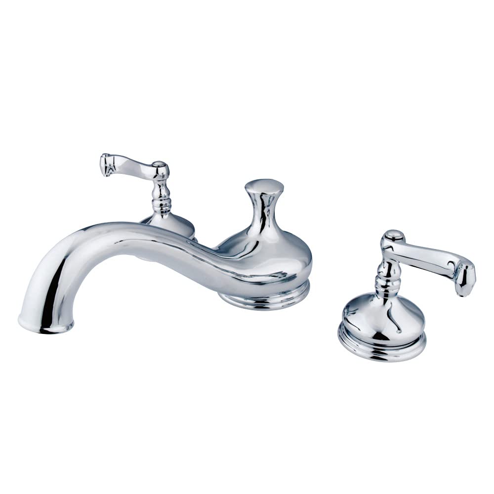 Kingston Brass KS3331FL Royale Roman Tub Faucet - 8-Inch Adjustable Center, Polished Chrome Finish - Perfect for Luxury Bathrooms & Spa Retreats
