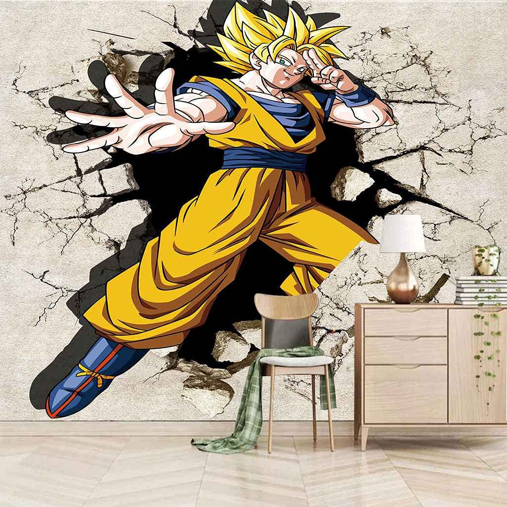 VITICP Anime Hero Warrior Wall Stickers - Removable Self-Adhesive Wallpaper for Bedroom, Living Room, Nursery & Office Decor - 118.1x82.7 Inch Wall Art Murals - Perfect for Home Decor, Gaming Rooms & Themed Party Backgrounds