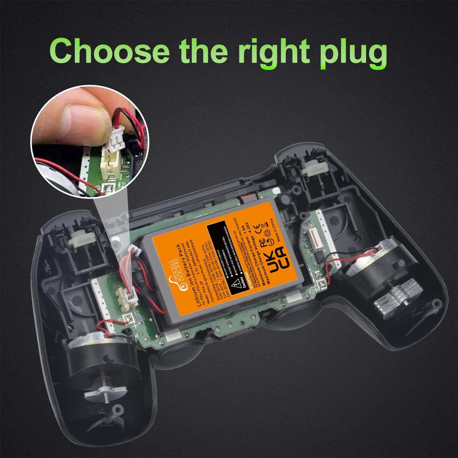 Original PS4/PS4 Pro Battery Replacement for Sony DualShock 4 V1 V2 Controller - Compatible with CUH-ZCT2/CUH-ZCT2E/CUH-ZCT1E/CUH-ZCT1U - Perfect for Gaming, Streaming & Long Play Sessions