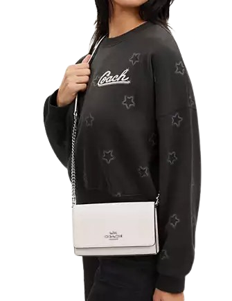 Coach Flap Clutch Crossbody Bag for Women | Genuine Leather Shoulder Purse with Adjustable Strap | Perfect for Evening Parties, Date Nights & Special Occasions