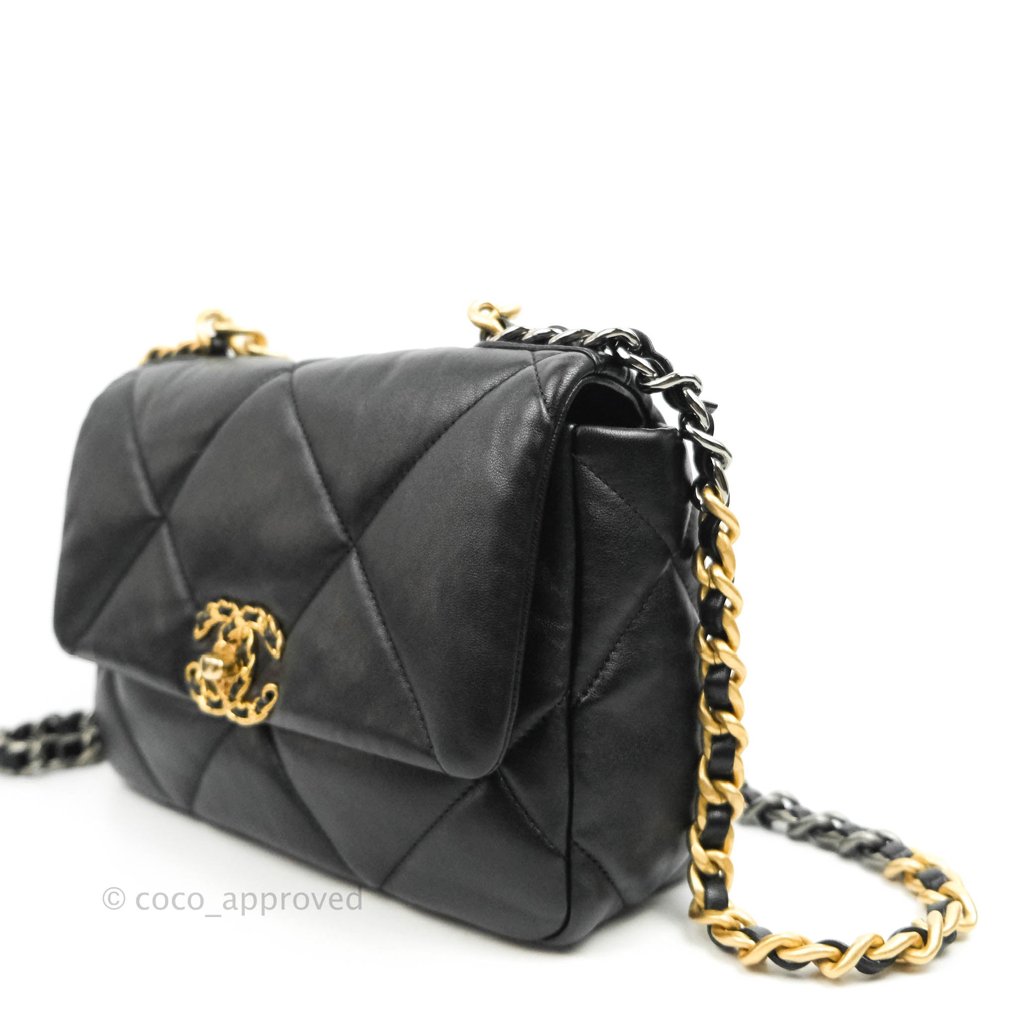 Chanel 19 Small Handbag Black Lambskin Leather with Mixed Hardware - Luxury Crossbody Bag for Women, Perfect for Date Night & Evening Events