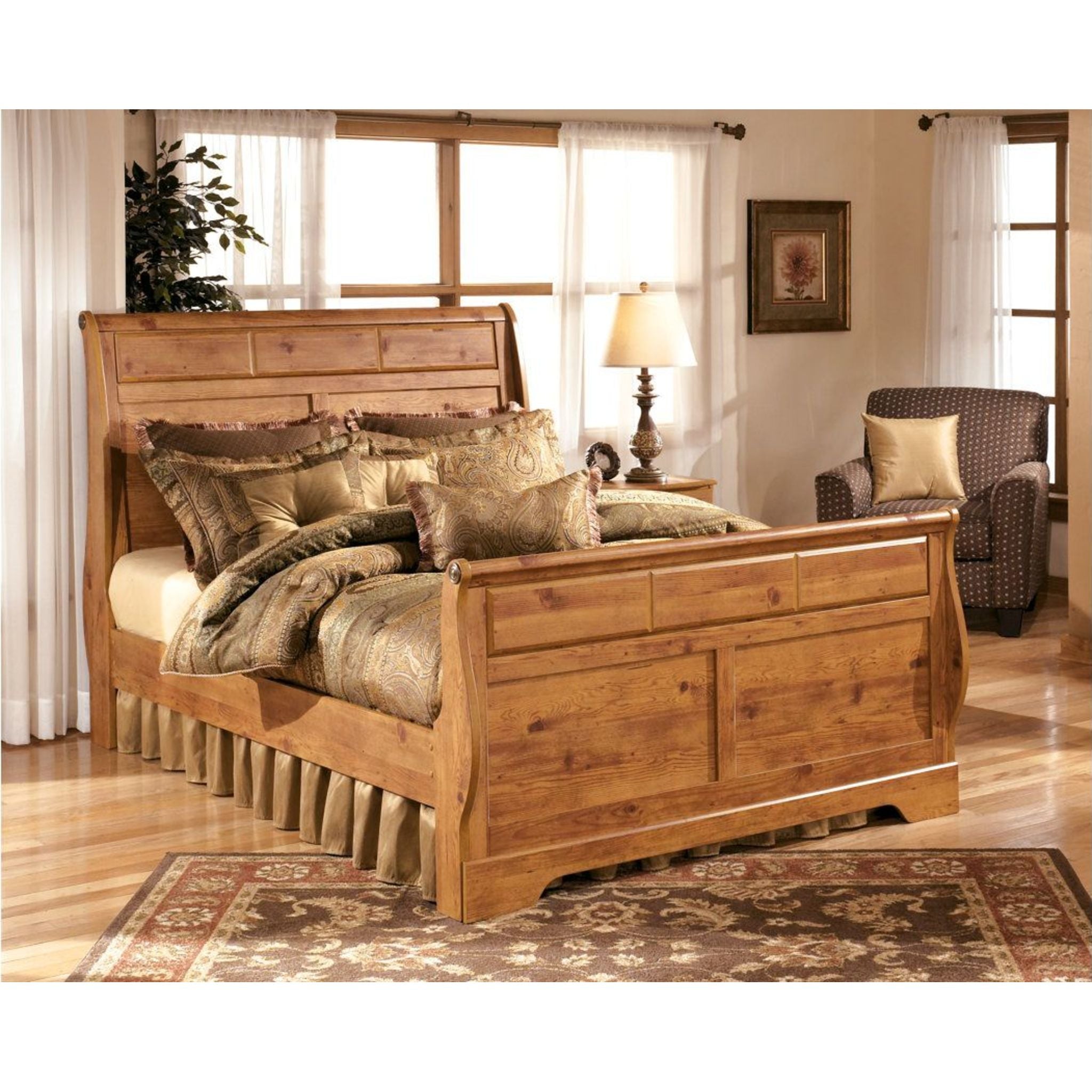 Bittersweet King Sleigh Headboard in Light Brown - Elegant Bedroom Furniture for Master Suite Decor