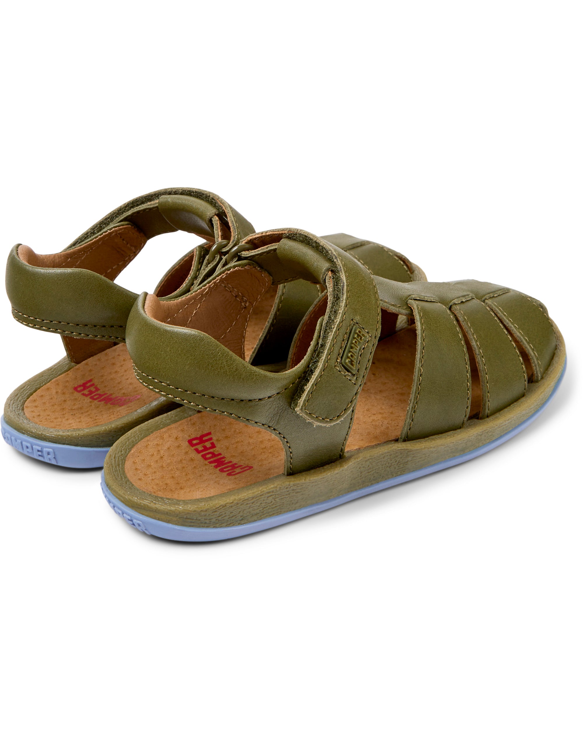 CAMPER BICHO Closed-Toe Sandals SS24 - Olive Green | Comfortable & Stylish for Outdoor Adventures, Beach Walks & Casual Wear