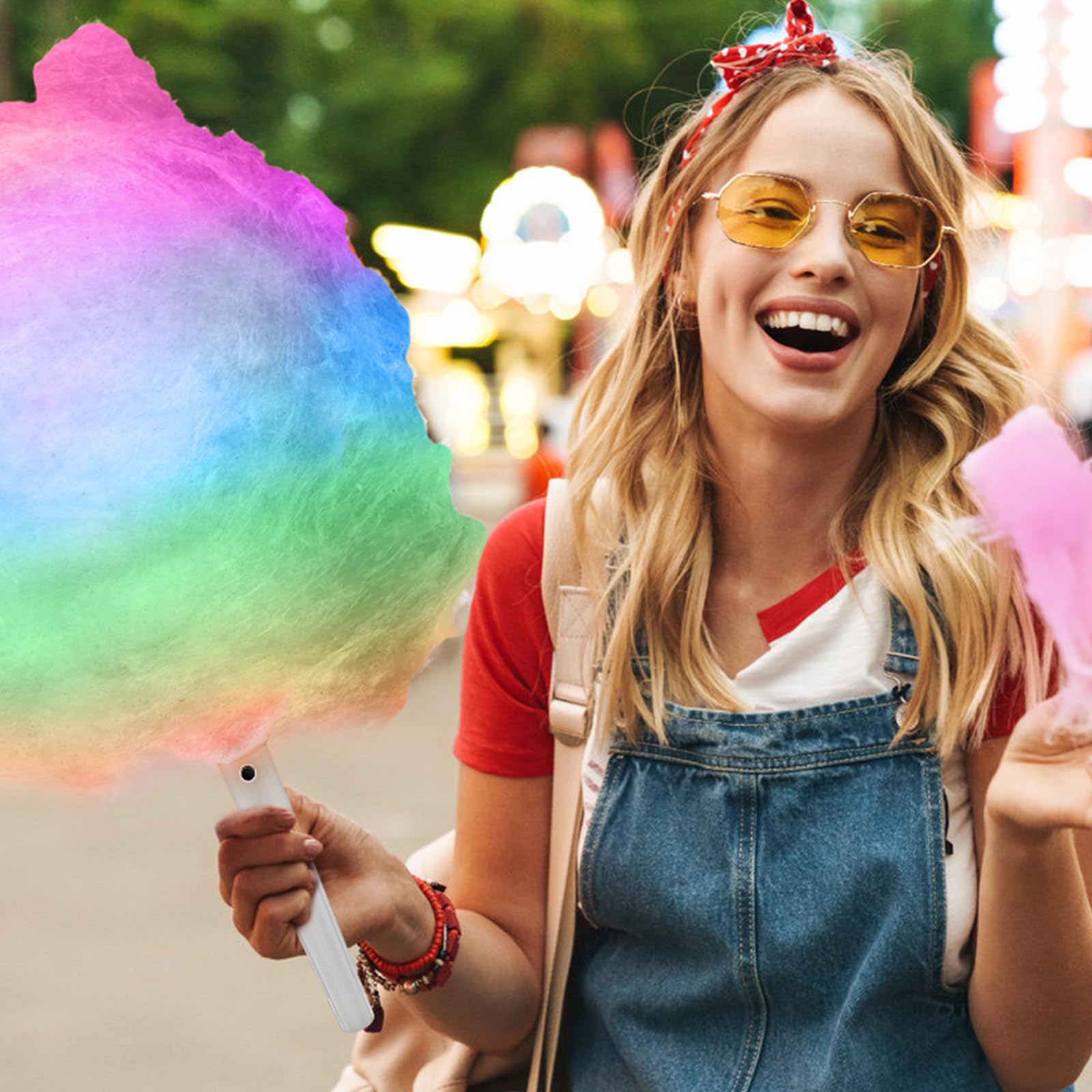20 Pack LED Multi-Mode Cotton Candy Cones with Flashing Glow Sticks - Reusable Party Supplies for Christmas, Birthday, Amusement Park & Carnival Events (Perfect for Night Parties, Festivals & Candy Buffets)