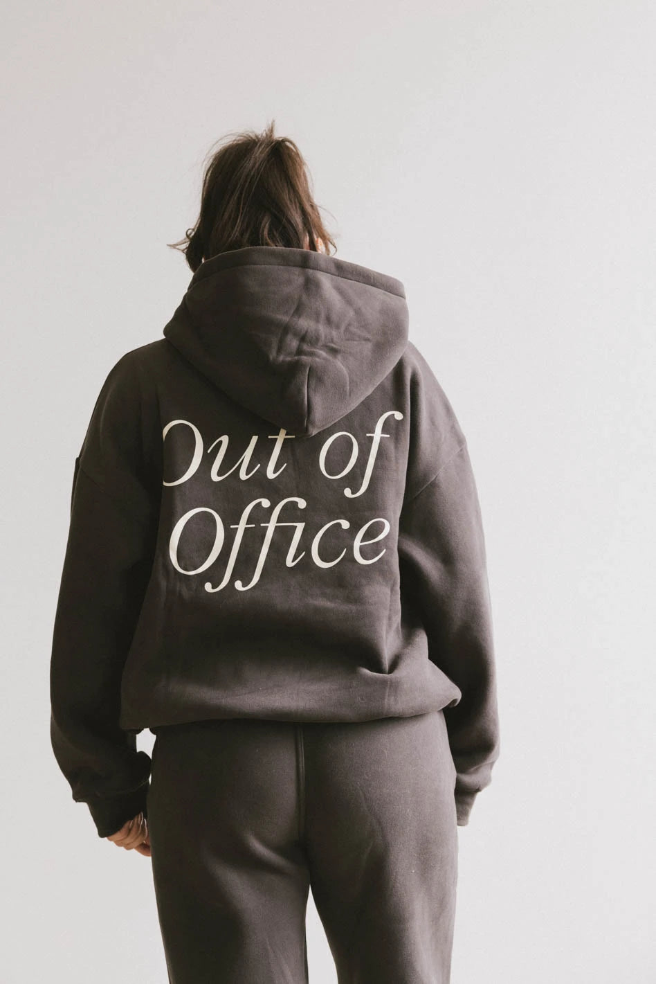 Out of Office Sweatshirt for Women & Men - Soft Charcoal Grey Pullover Hoodie - Cozy Loungewear for Work From Home, Relaxing Weekends & Casual Outings
