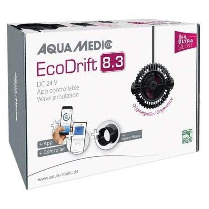 Aqua Medic EcoDrift 8.3 Wavemaker Pump with Smart App Control - Adjustable Flow for Saltwater Aquariums & Reef Tanks