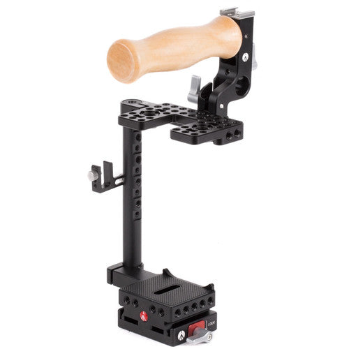 Open Box Excellent Condition Wooden Camera DSLR Black Cage (Medium) with Wood Handle & Grip - Perfect for Professional Photography & Videography