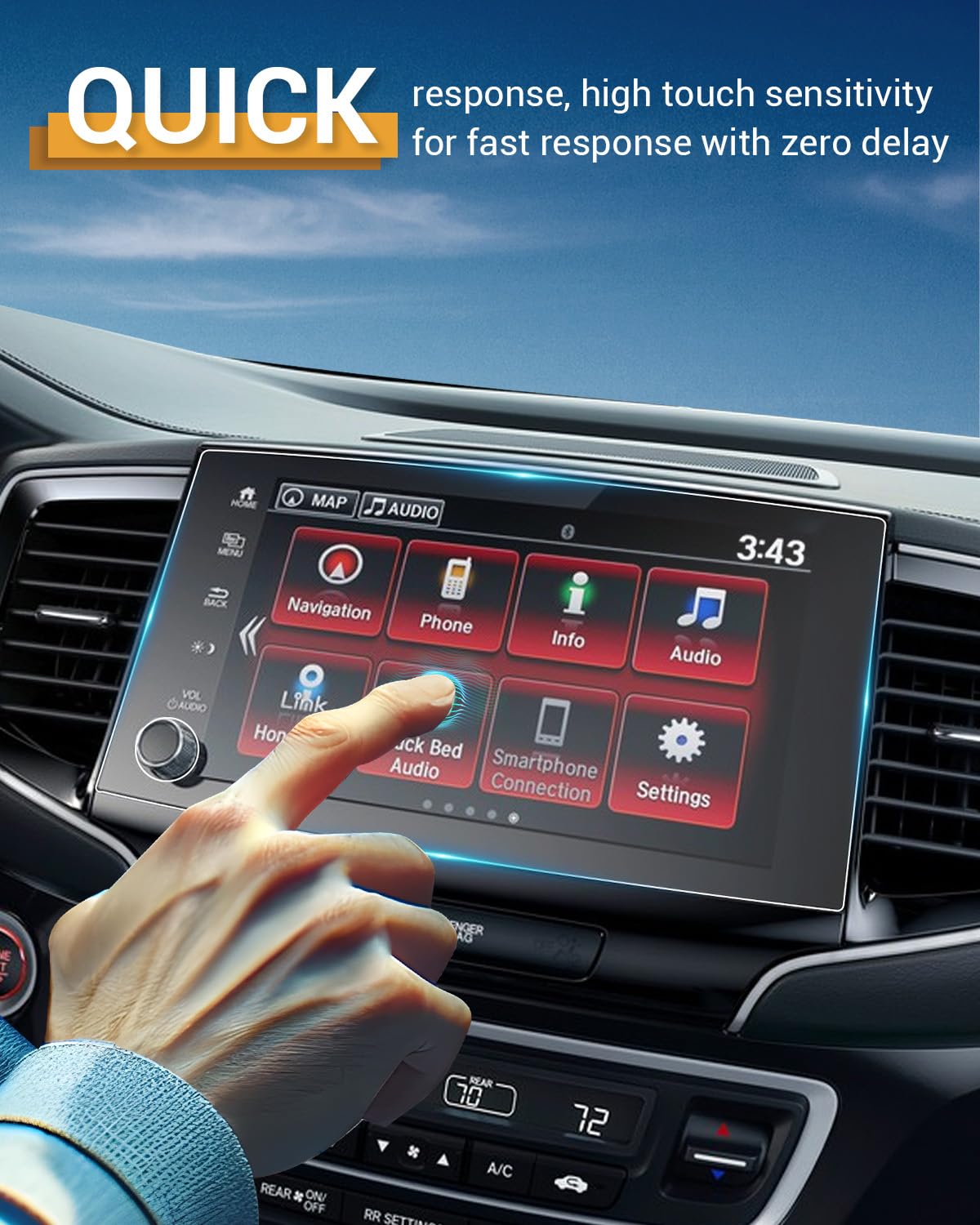 2023 Honda Ridgeline Screen Protector 2-Pack - 8