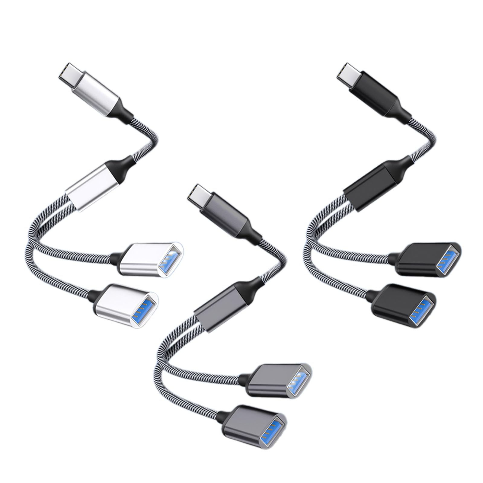 VSILAY USB C to Dual USB Adapter - OTG Splitter for Charging & Data Transfer