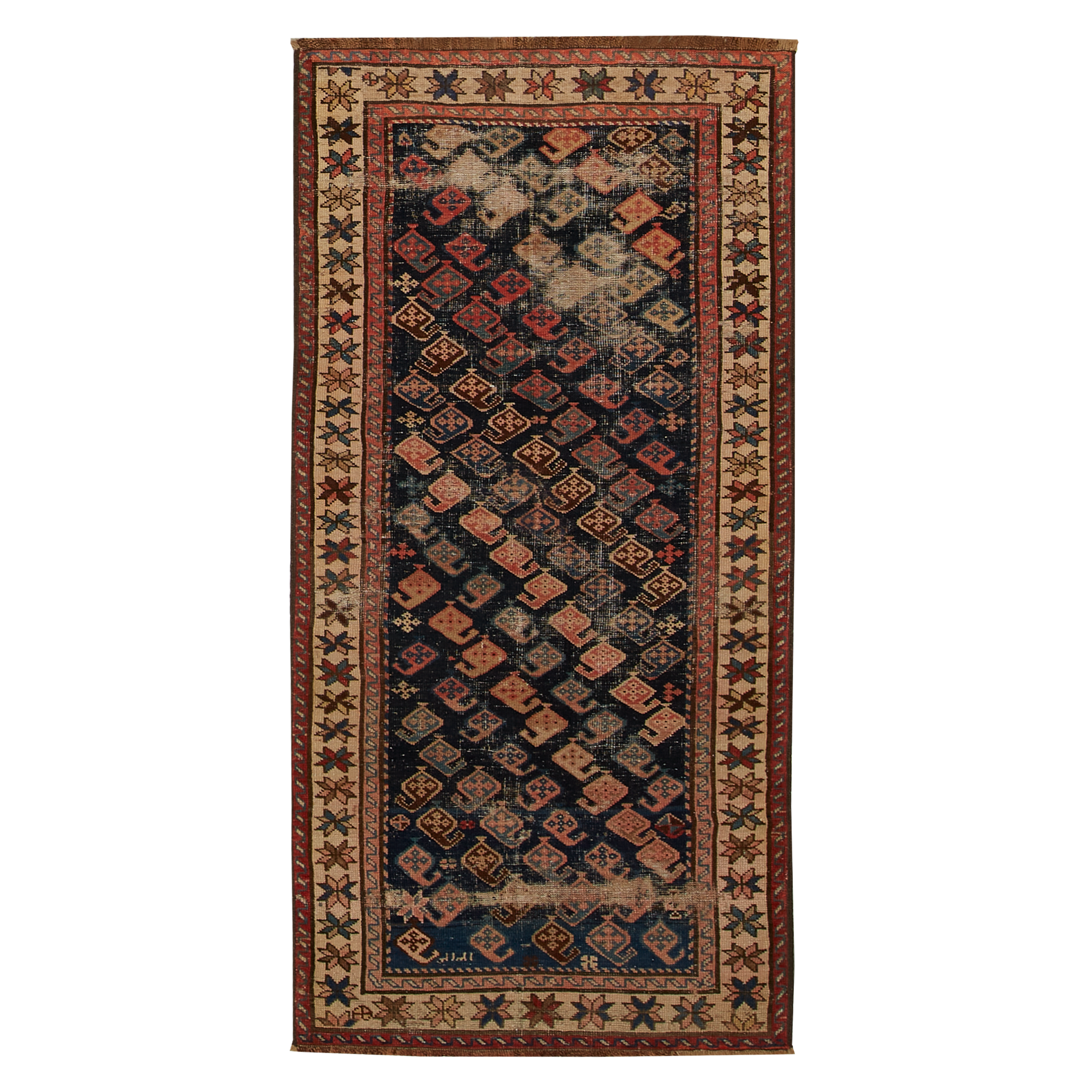 Vintage Azerbaijan Rug - Authentic Handmade Persian Carpet from 1930s - Perfect for Home Decor, Living Room, and Office