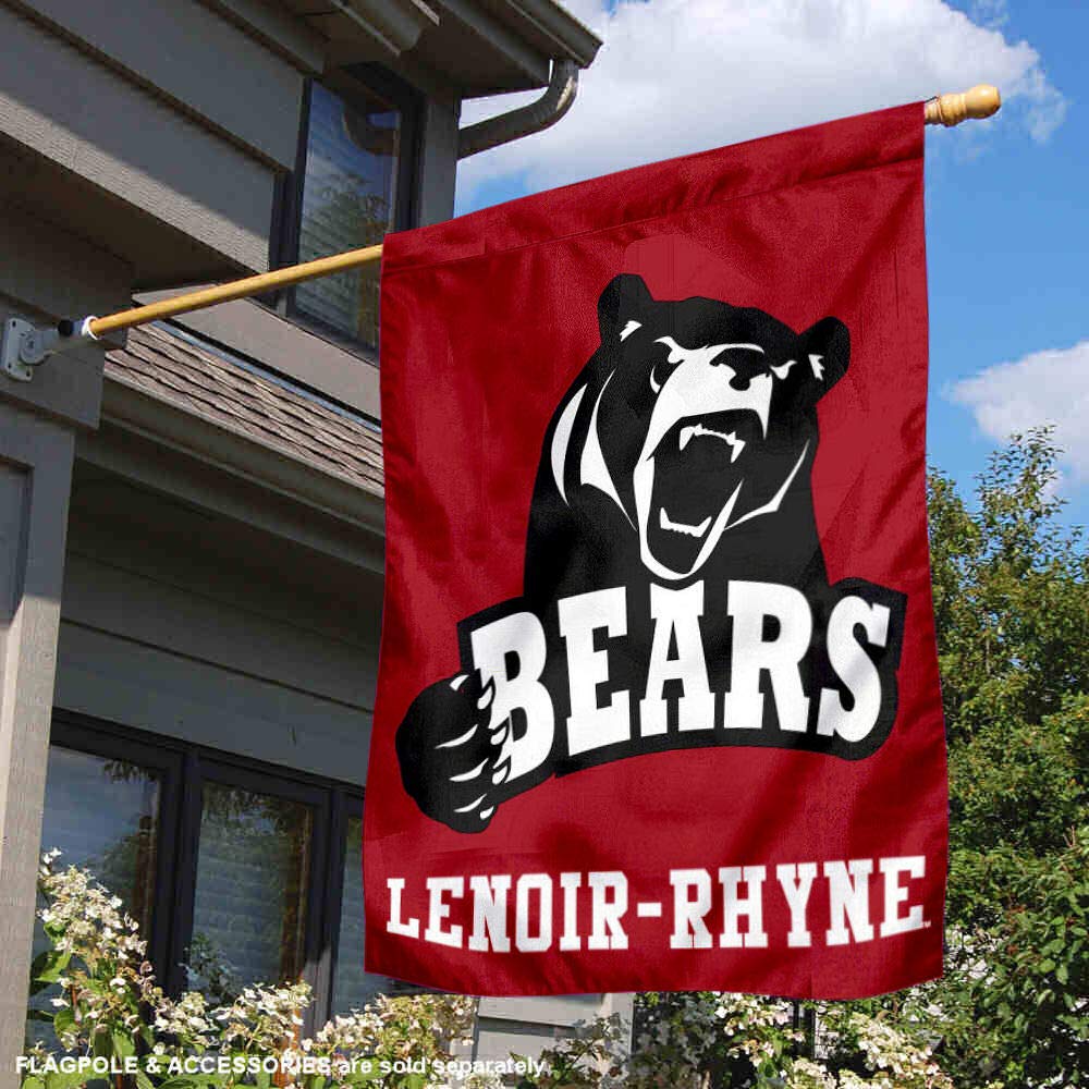 Lenoir Rhyne Bears Double Sided House Flag - College Team Spirit Outdoor Decor for Game Day, Tailgating & School Pride
