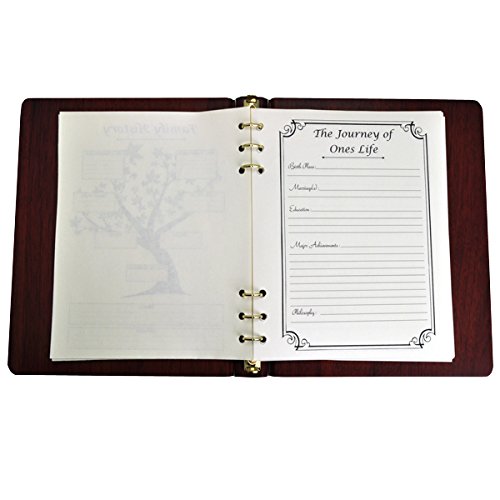 Memorial Funeral Guest Book - Elegant Wooden Binder with Inserts for Funeral Services, Memorials & Sympathy Events - Portrait Style Keepsake for Honoring Loved Ones
