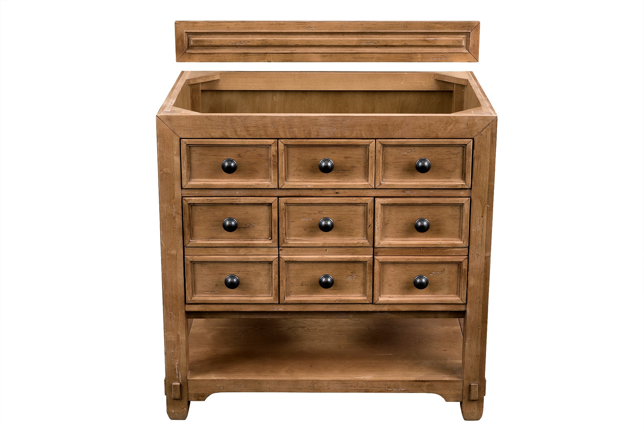 Malibu 36 Inch Single Vanity Cabinet in Honey Alder Finish - Perfect for Bathroom Remodeling & Modern Home Decor
